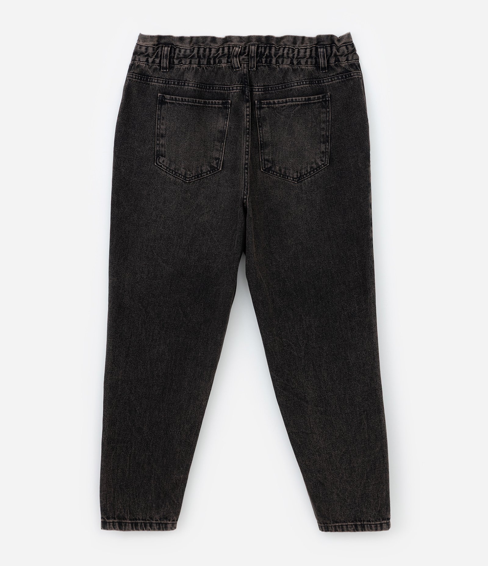 Calça Jeans Clochard com Sobretinto Contrastante Curve & Plus Size Preto/Marrom 6