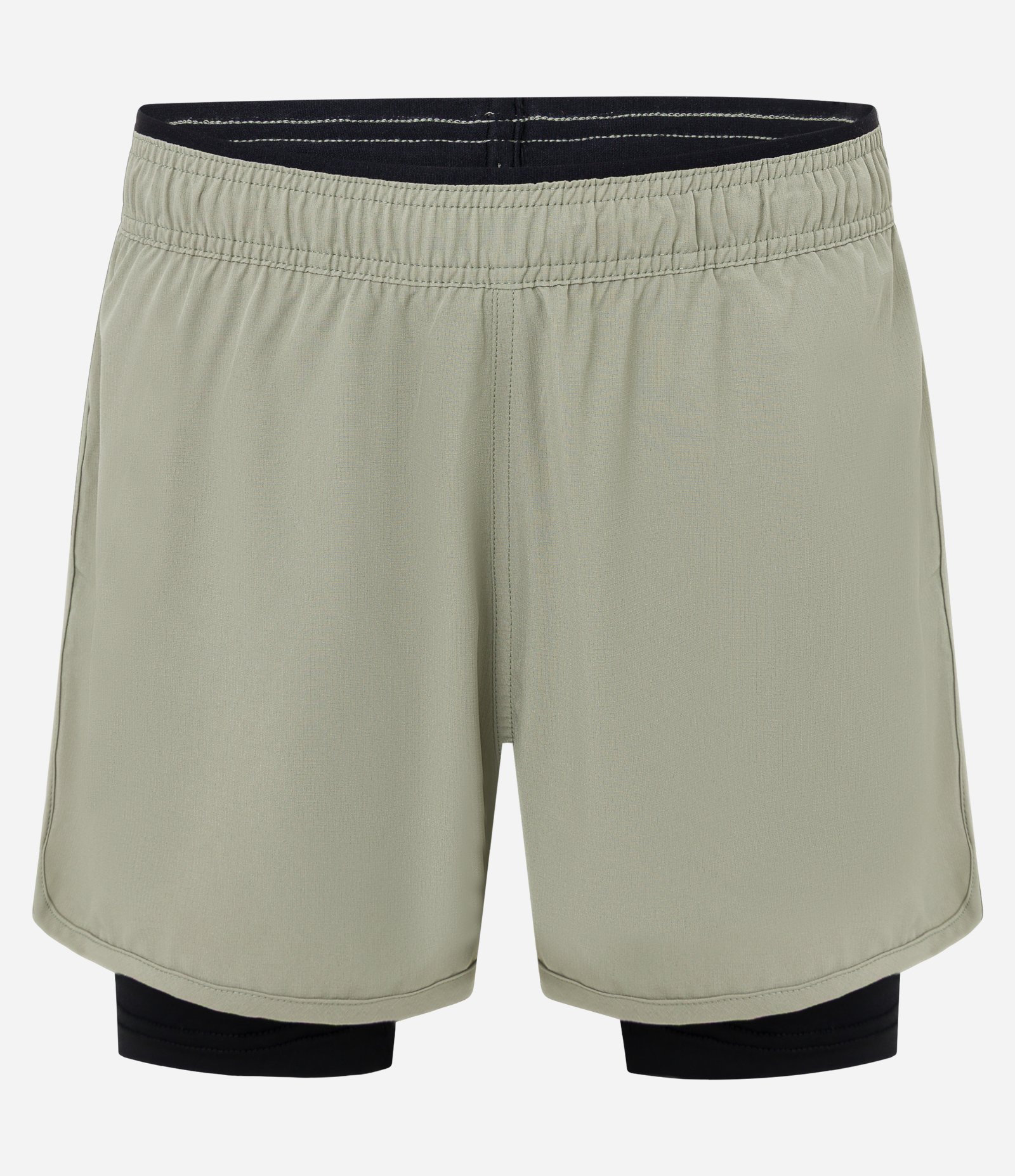 Bermuda Esportiva com Short de Compressão e Detalhe Refletivo Verde 8