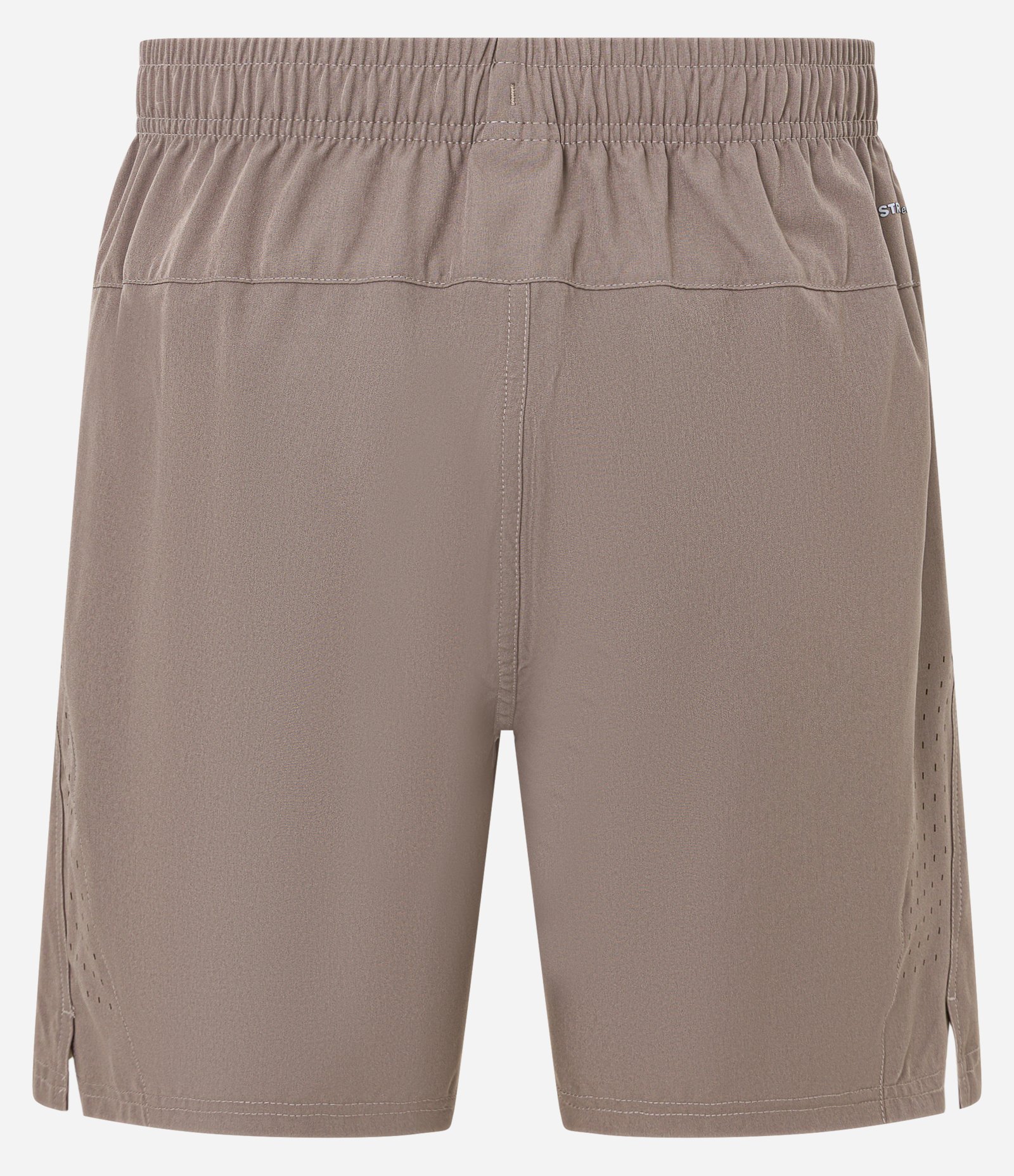 Bermuda Esportiva com Laser Cut e Bolsos com Zíper Marrom Acinzentado 9