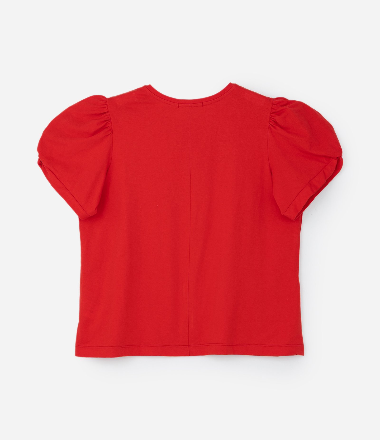 Blusa com Gola Redonda e Manga Bufante Curve & Plus Size Vermelho 4