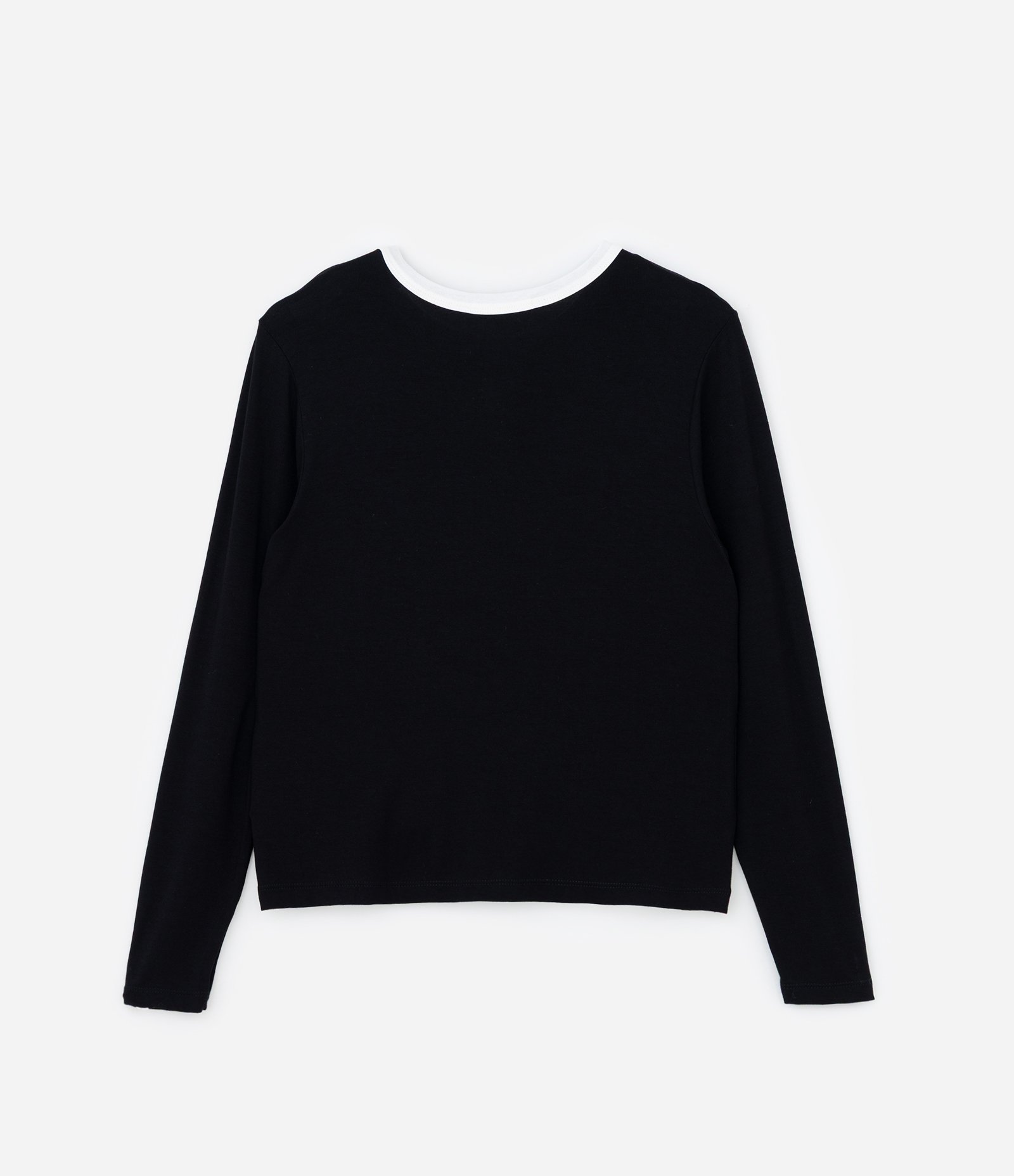 Blusa em Viscolycra com Contrastantes e Listras Curve & Plus Size Preto 7