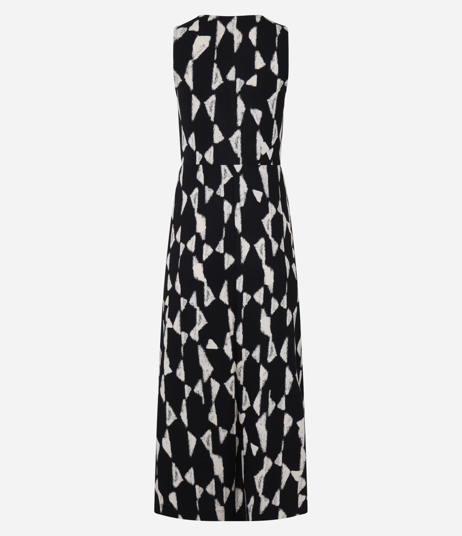 Vestido Midi em Malha de Piquet com Estampa Abstrata Preto/ Branco 7