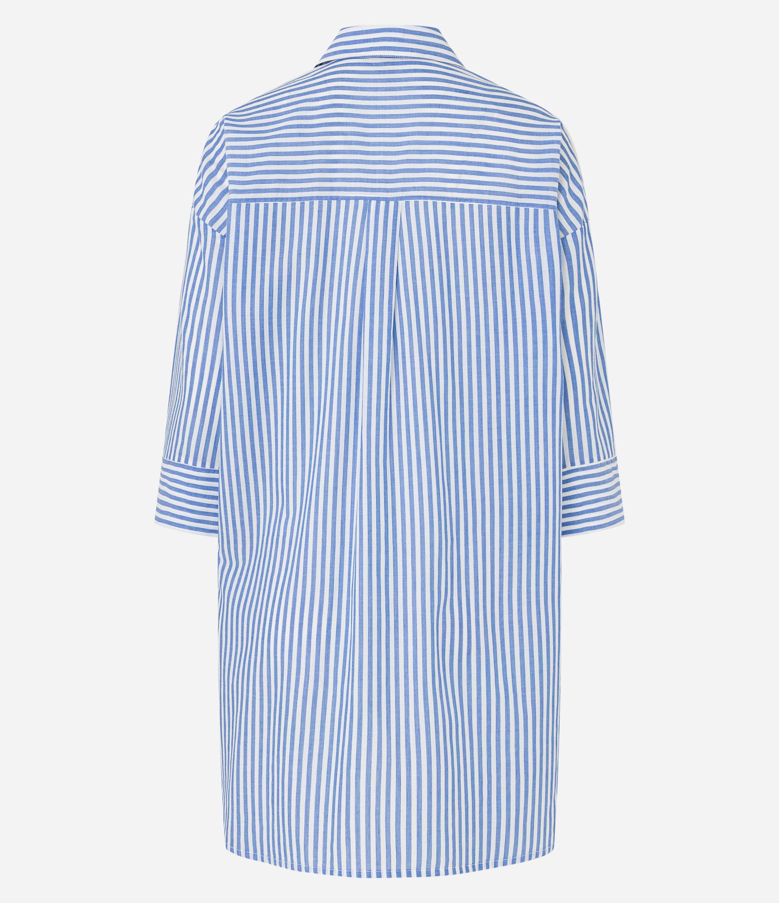 Saída de Praia Camisa em Voal Listrado Azul 6