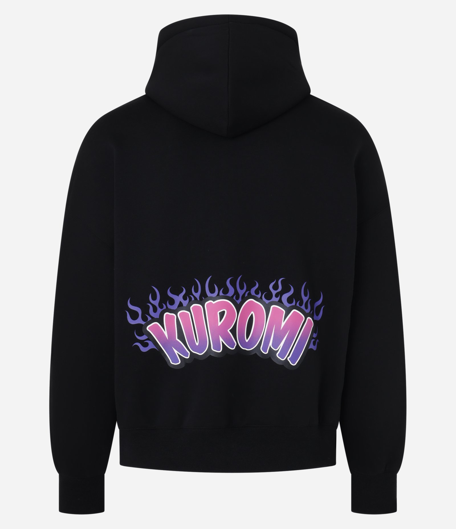 Casaco Boxy em Fleece com Felpa com Estampa Kuromi Preto 8