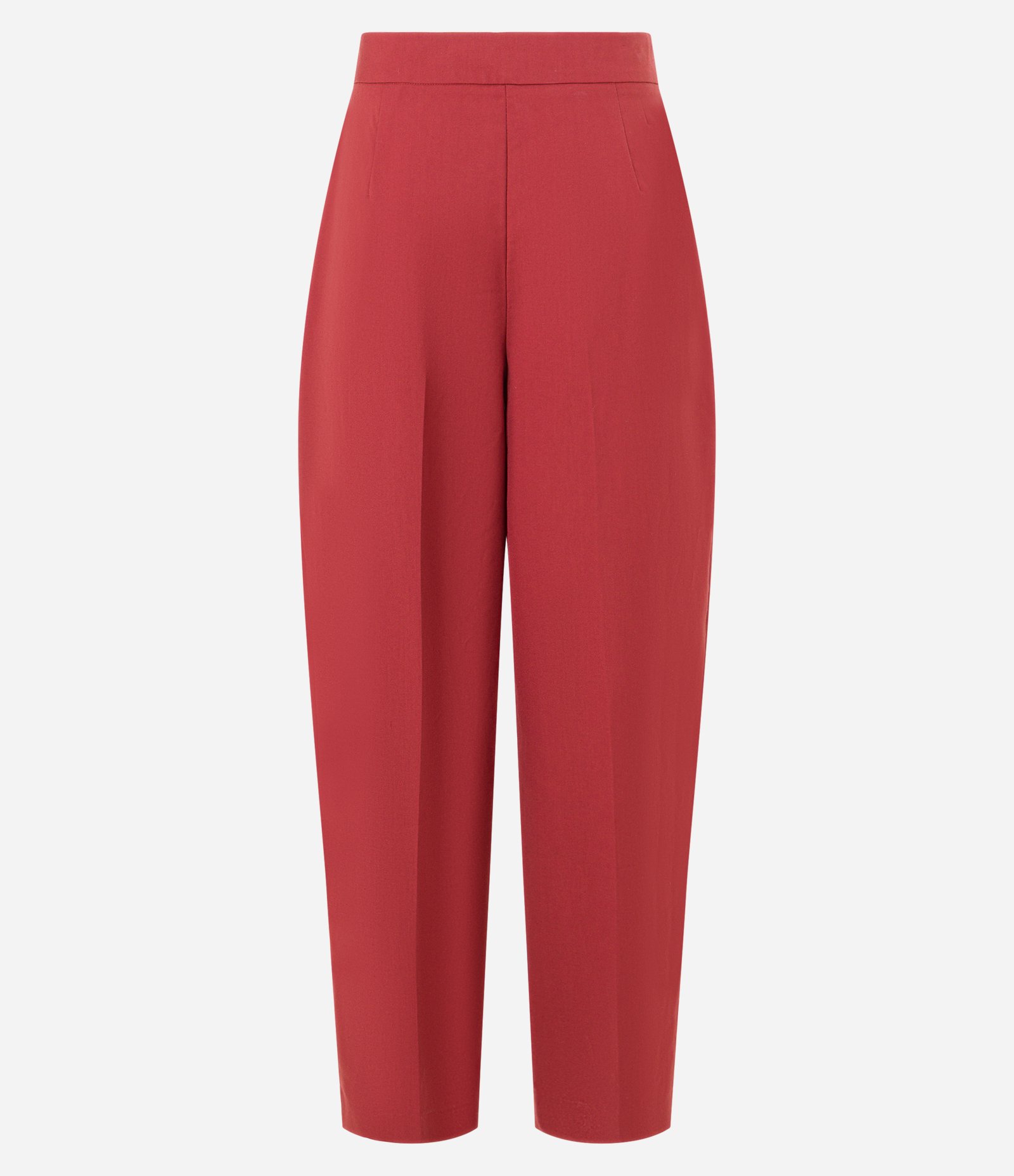 Calça Cenoura Alfaiataria Boho com Pregas Frontais Vermelho 9