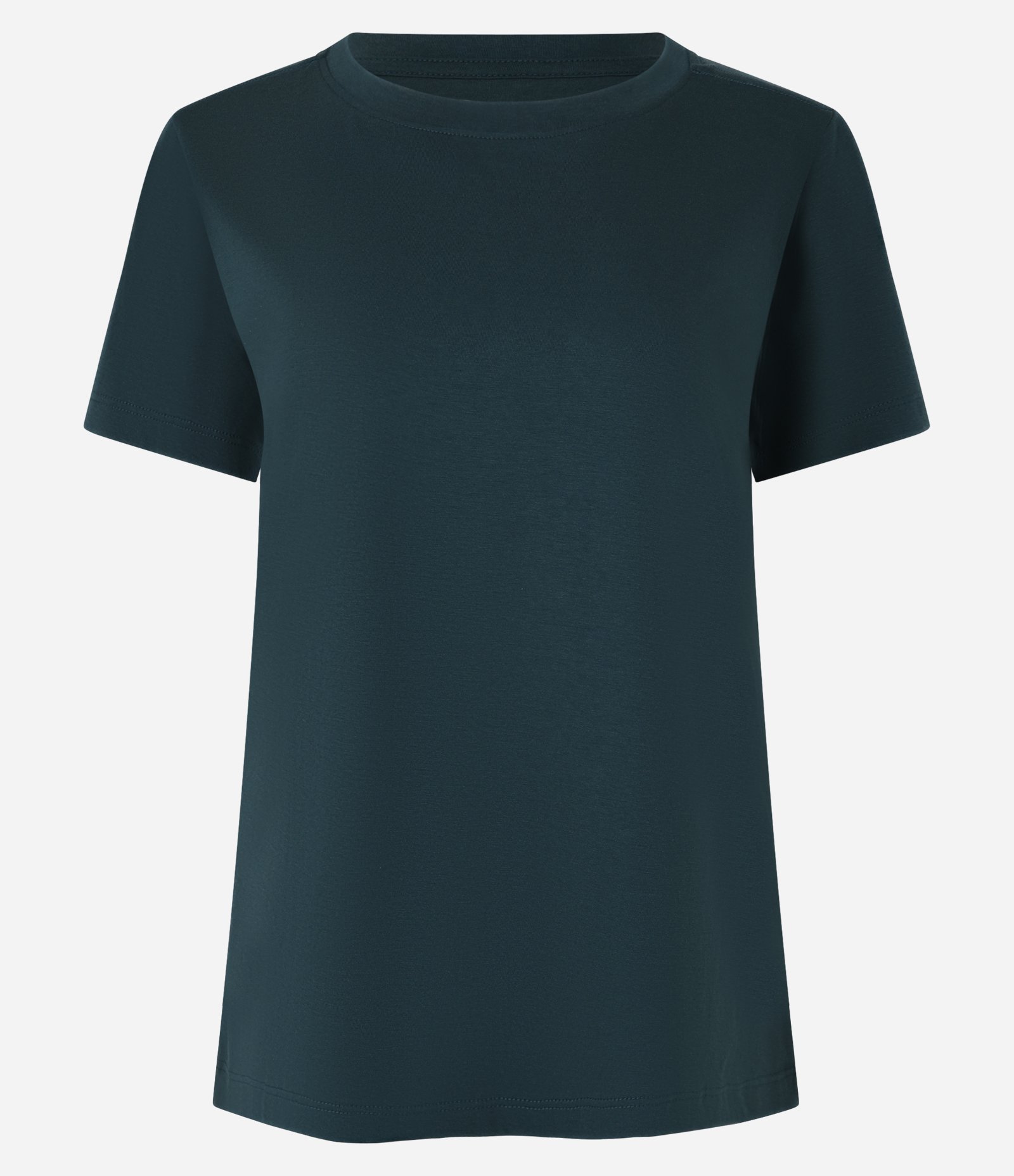 Camiseta Básica em Algodão com Manga Curta Verde Petróleo 5