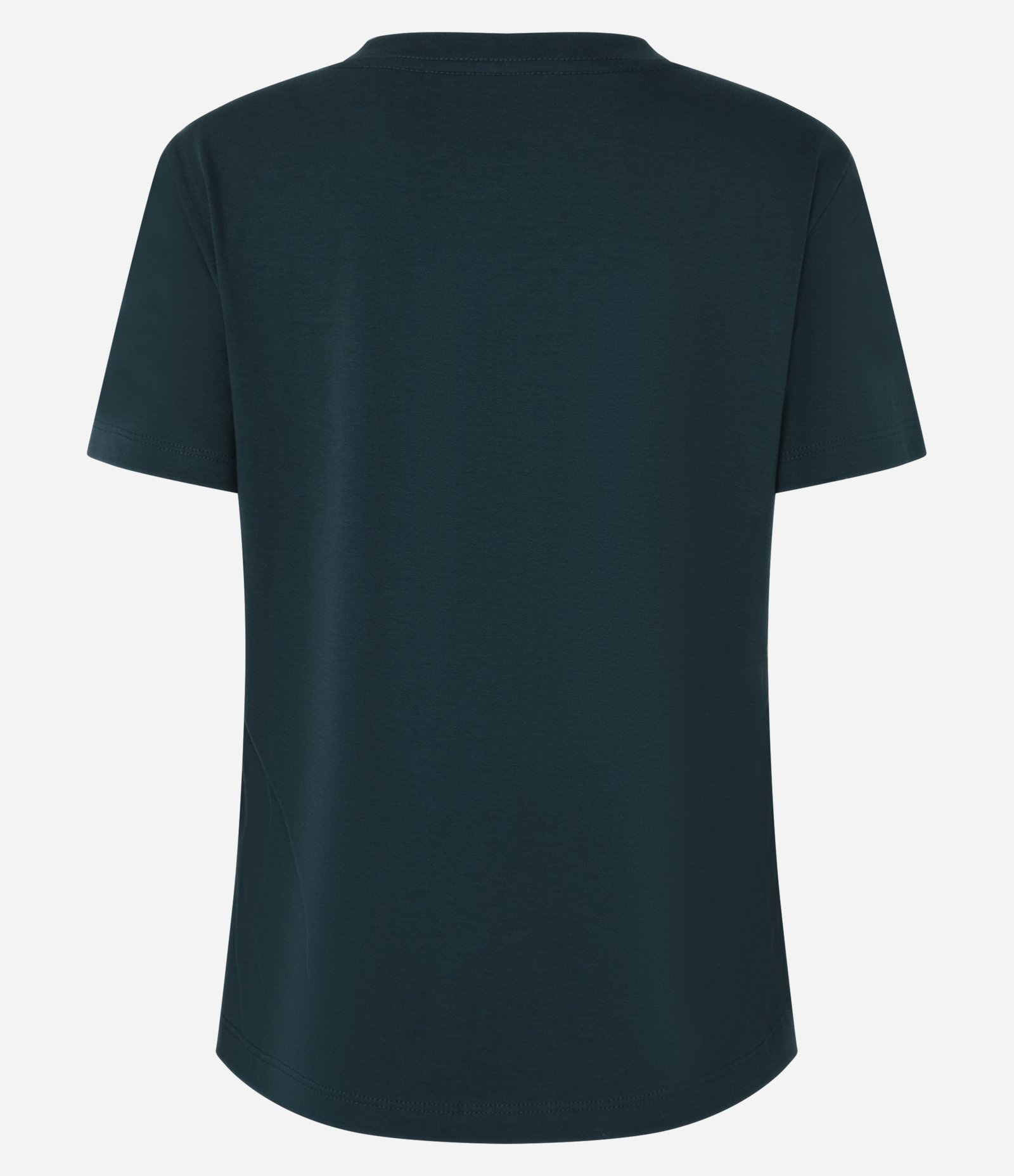 Camiseta Básica em Algodão com Manga Curta Verde Petróleo 6
