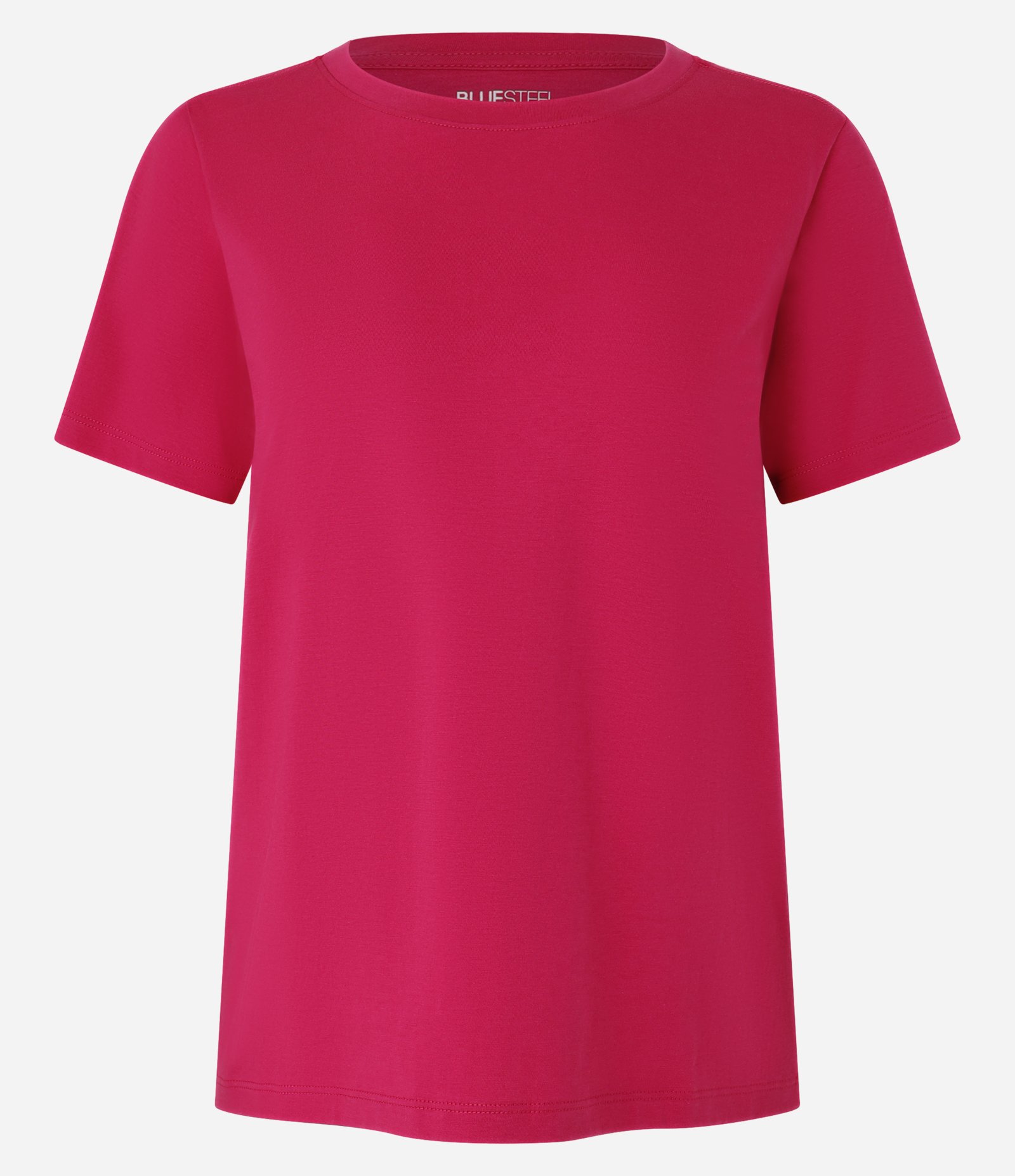 Camiseta Básica em Algodão com Manga Curta Rosa 1