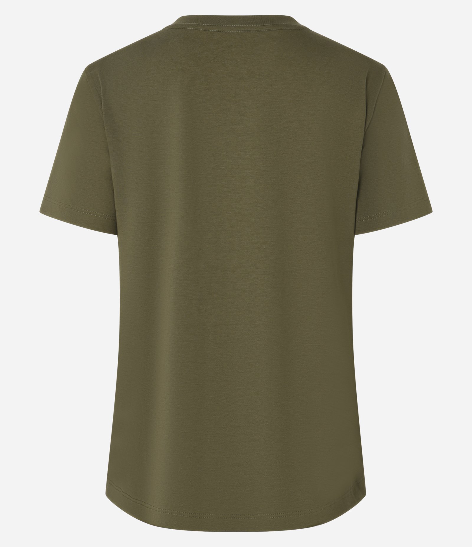 Camiseta Básica em Algodão com Manga Curta Verde Oliva 6