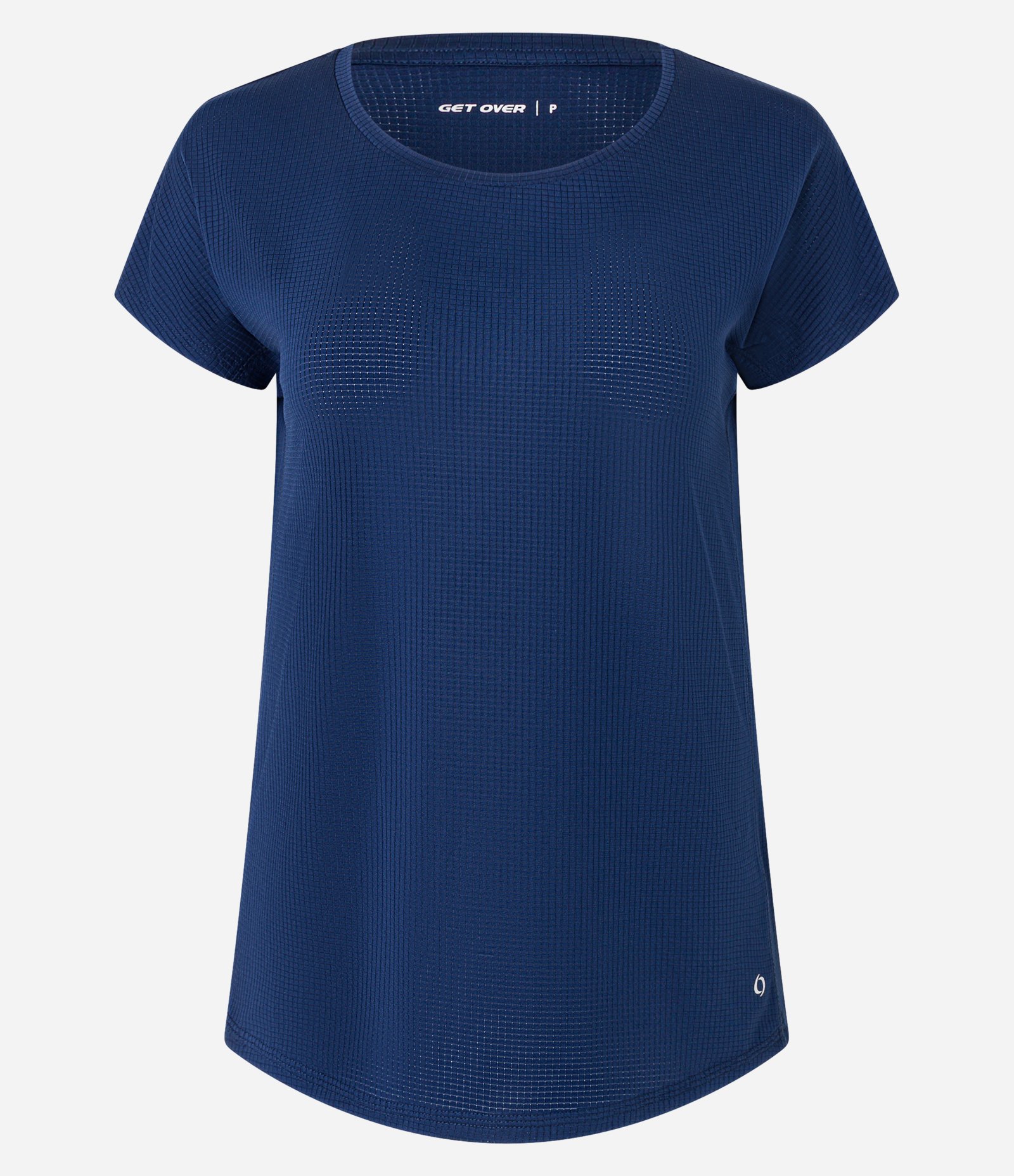 Camiseta Esportiva em Microfibra com Decote Redondo Azul 1