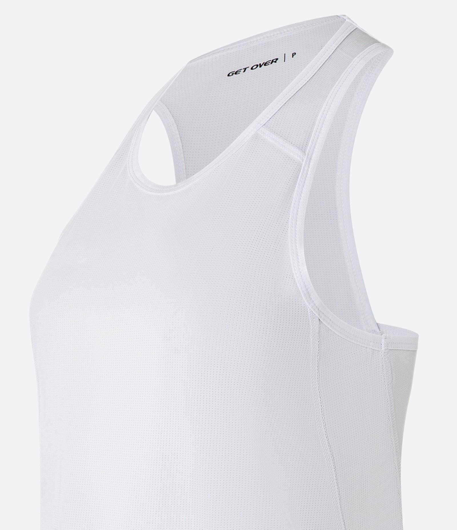 Regata Nadador Esportiva em Microfibra com Textura Branco 5