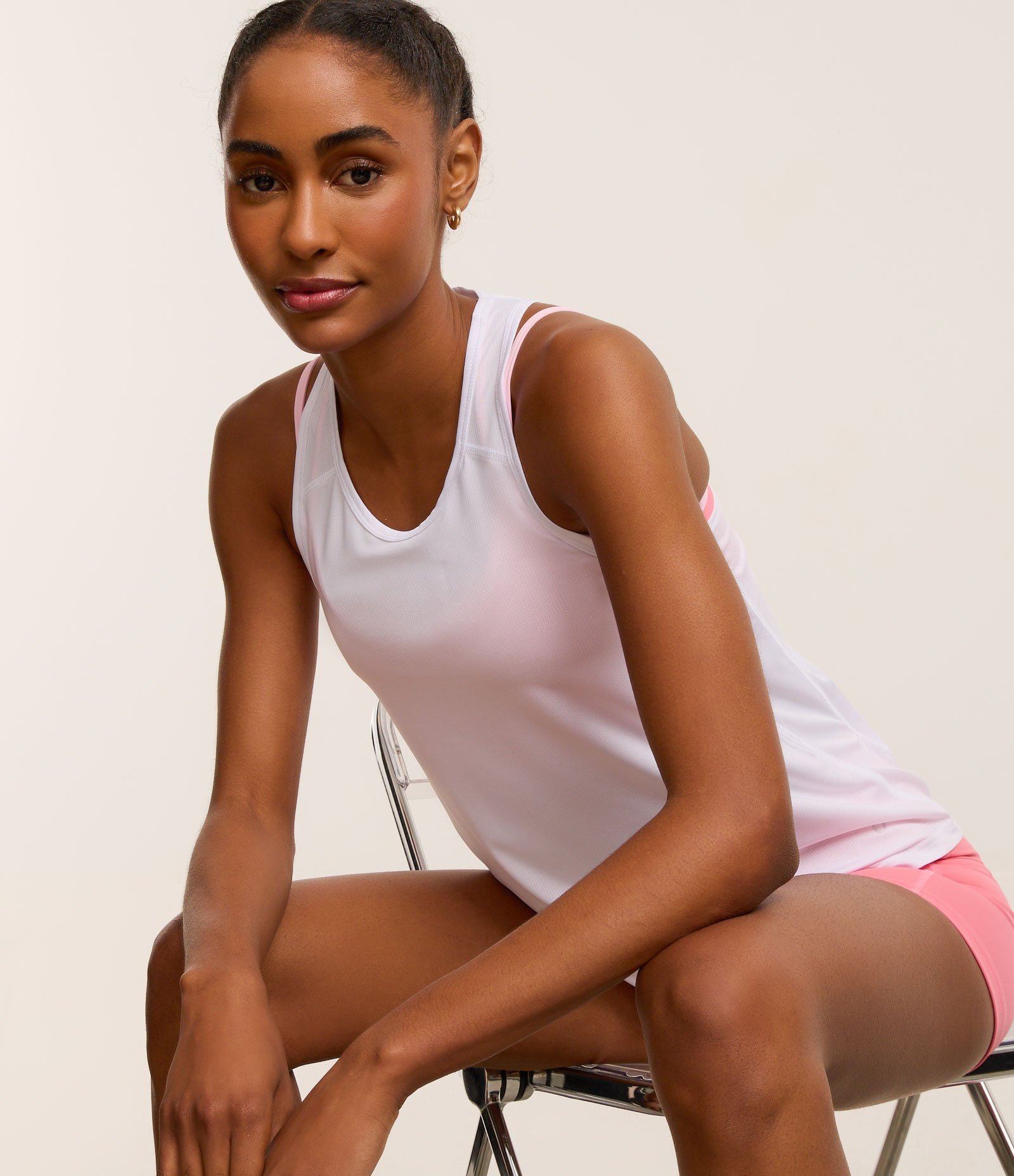 Regata Nadador Esportiva em Microfibra com Textura Branco 1