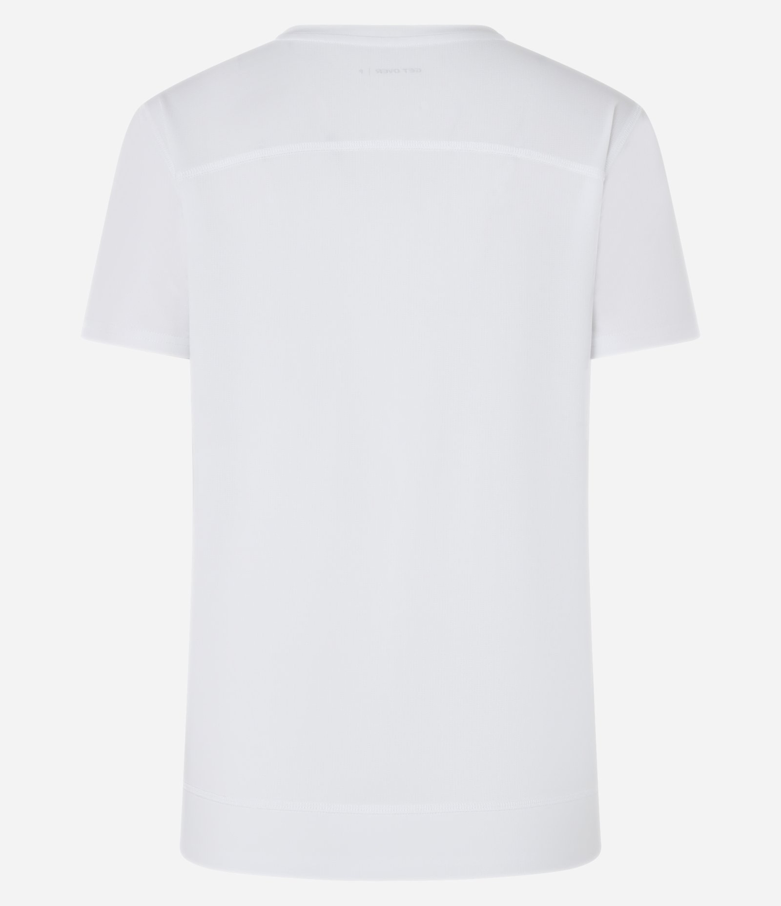 Camiseta Esportiva em Microfibra Furadinha com Barra Mullet Branco 6