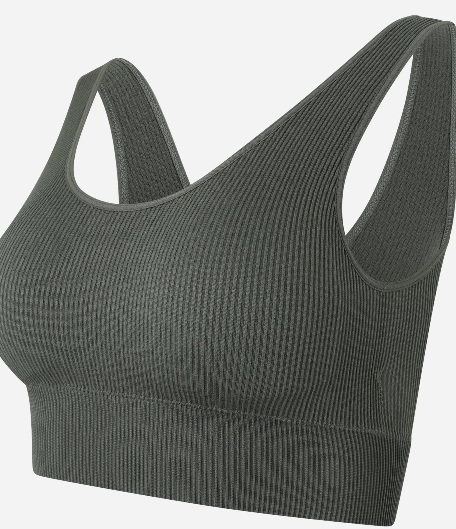 Top Bojo Esportivo Seamless com Alças Largas Verde 7