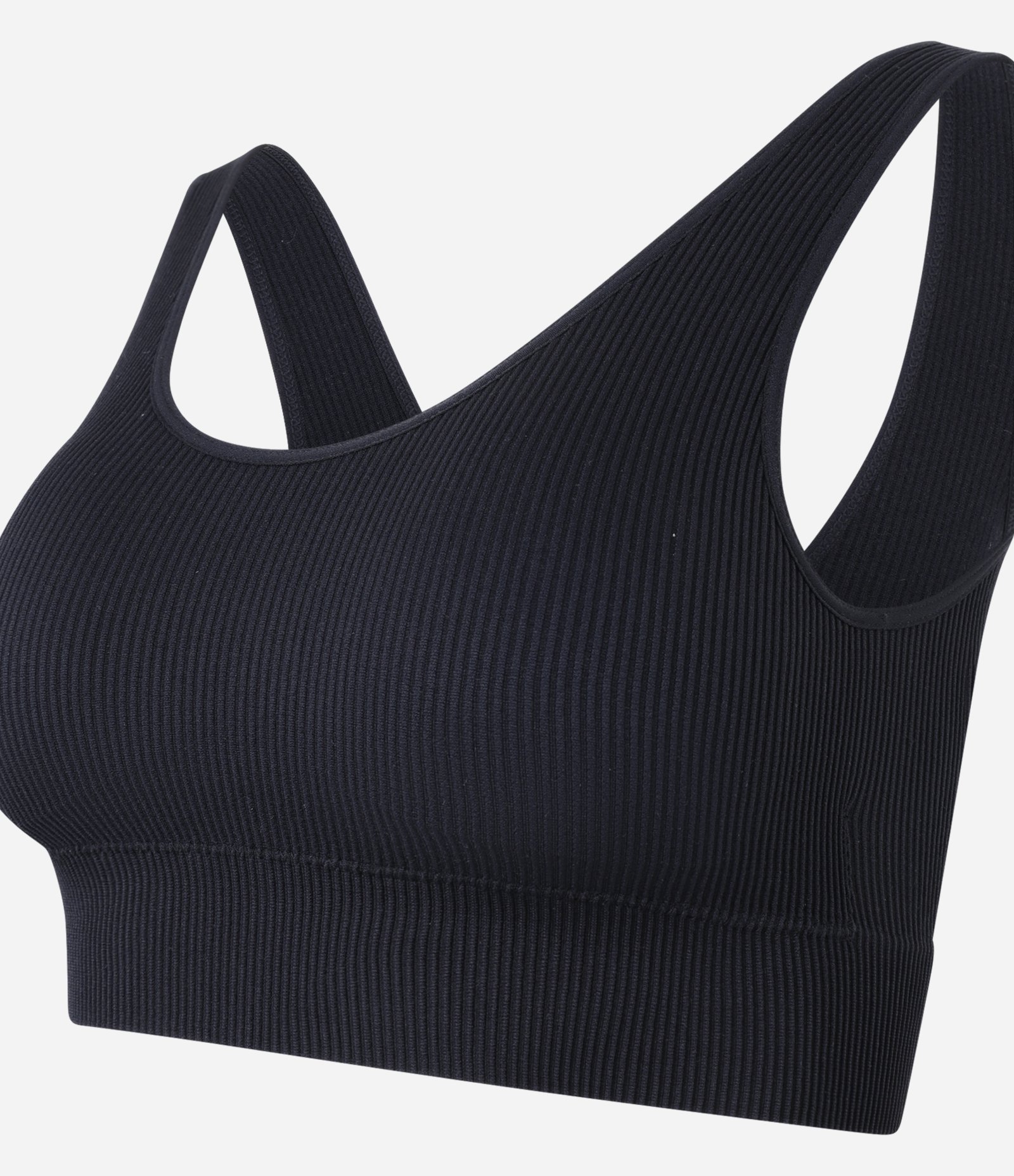 Top Bojo Esportivo Seamless com Alças Largas Preto 5
