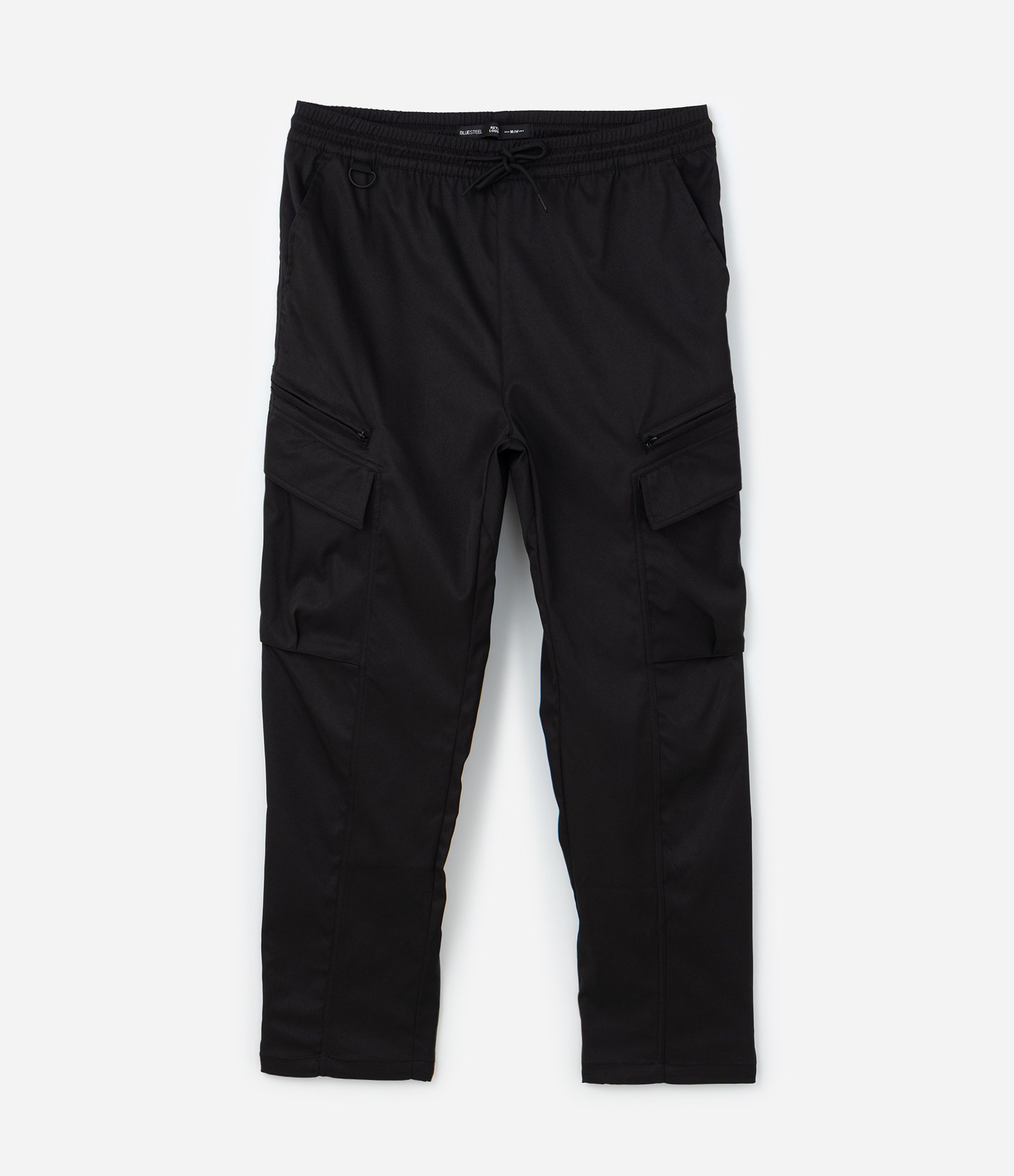 Calça Reta com Bolso Cargo Preto 6