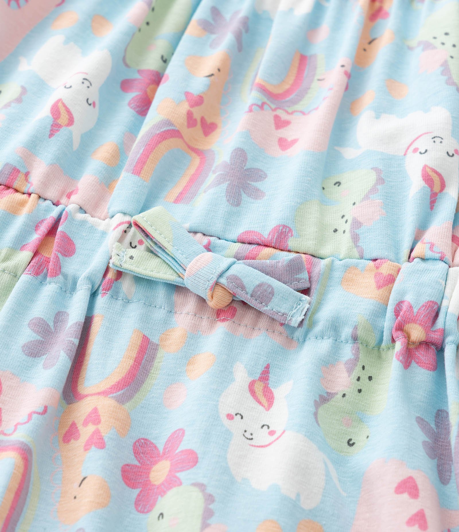 Macaquinho Infantil com Estampa Dinos e Unicórnios - Tam 0 a 18 meses Azul 6