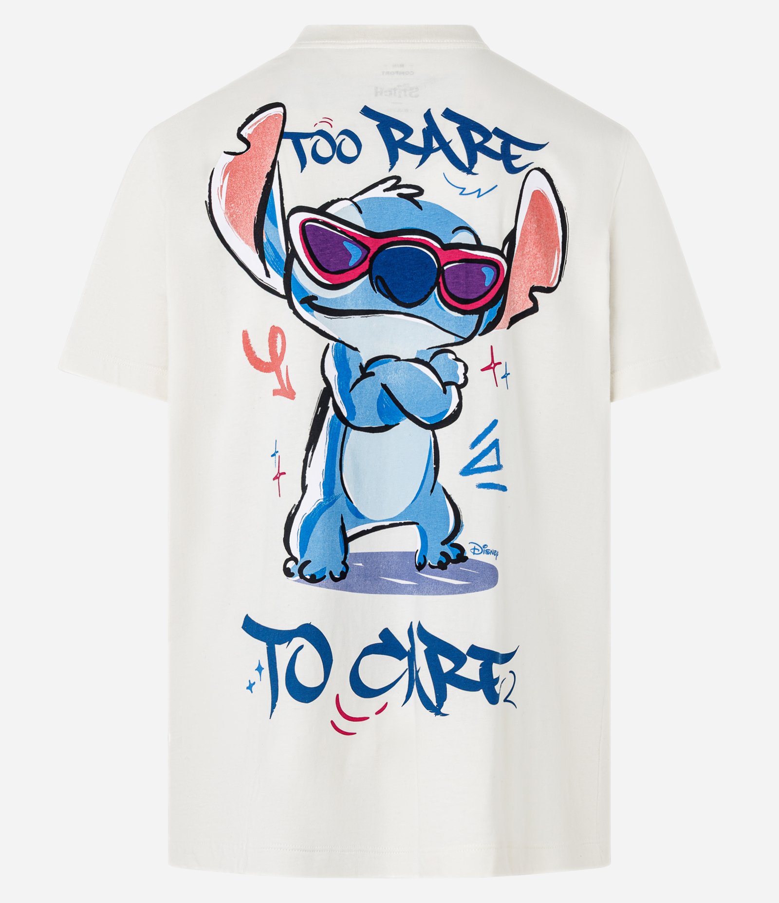 Camiseta Comfort em Algodão com Estampa do Stitch Bege 6
