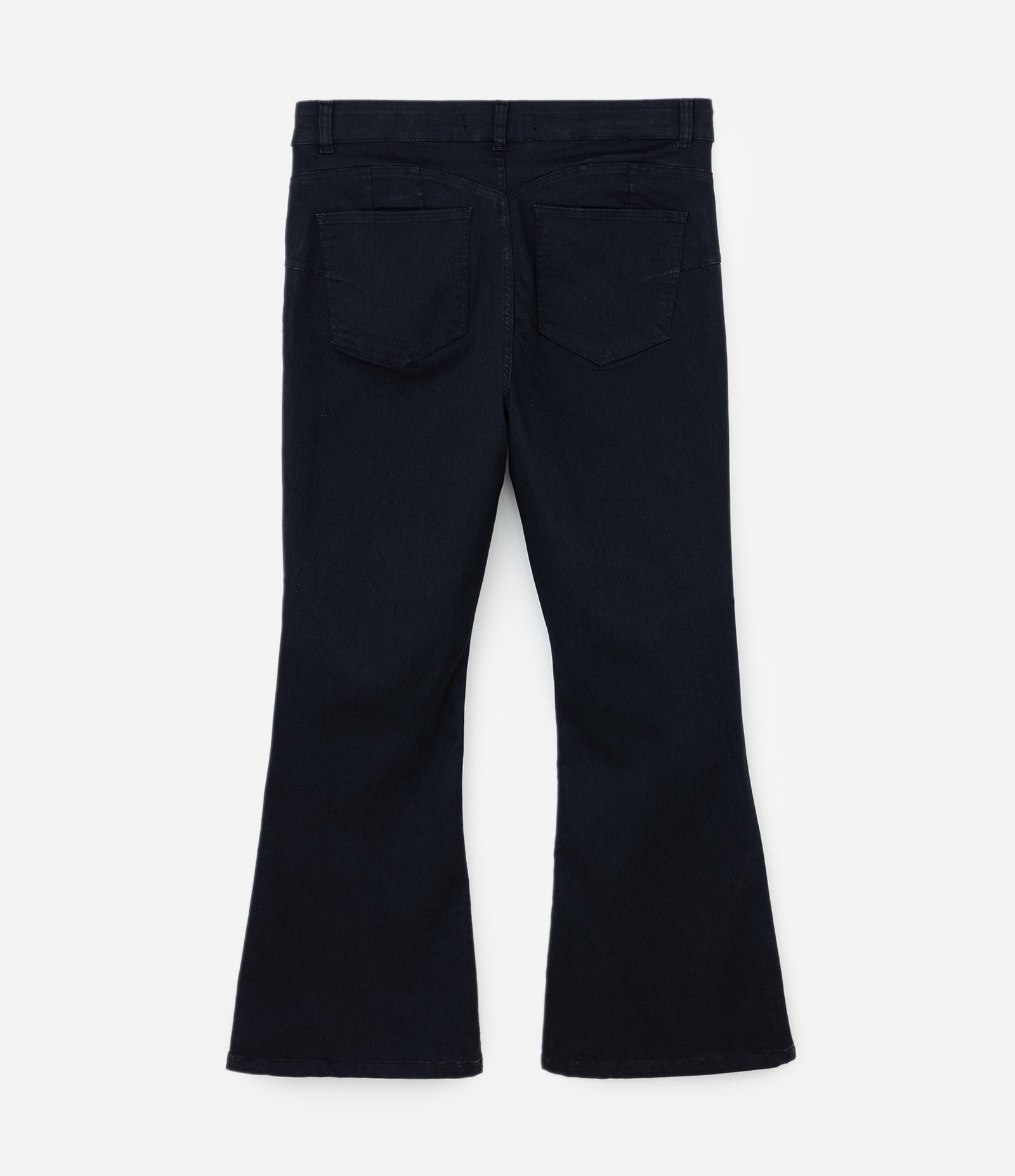 Calça Flare Push Up Jeans com Tule Interno Curve & Plus Size Preto 7