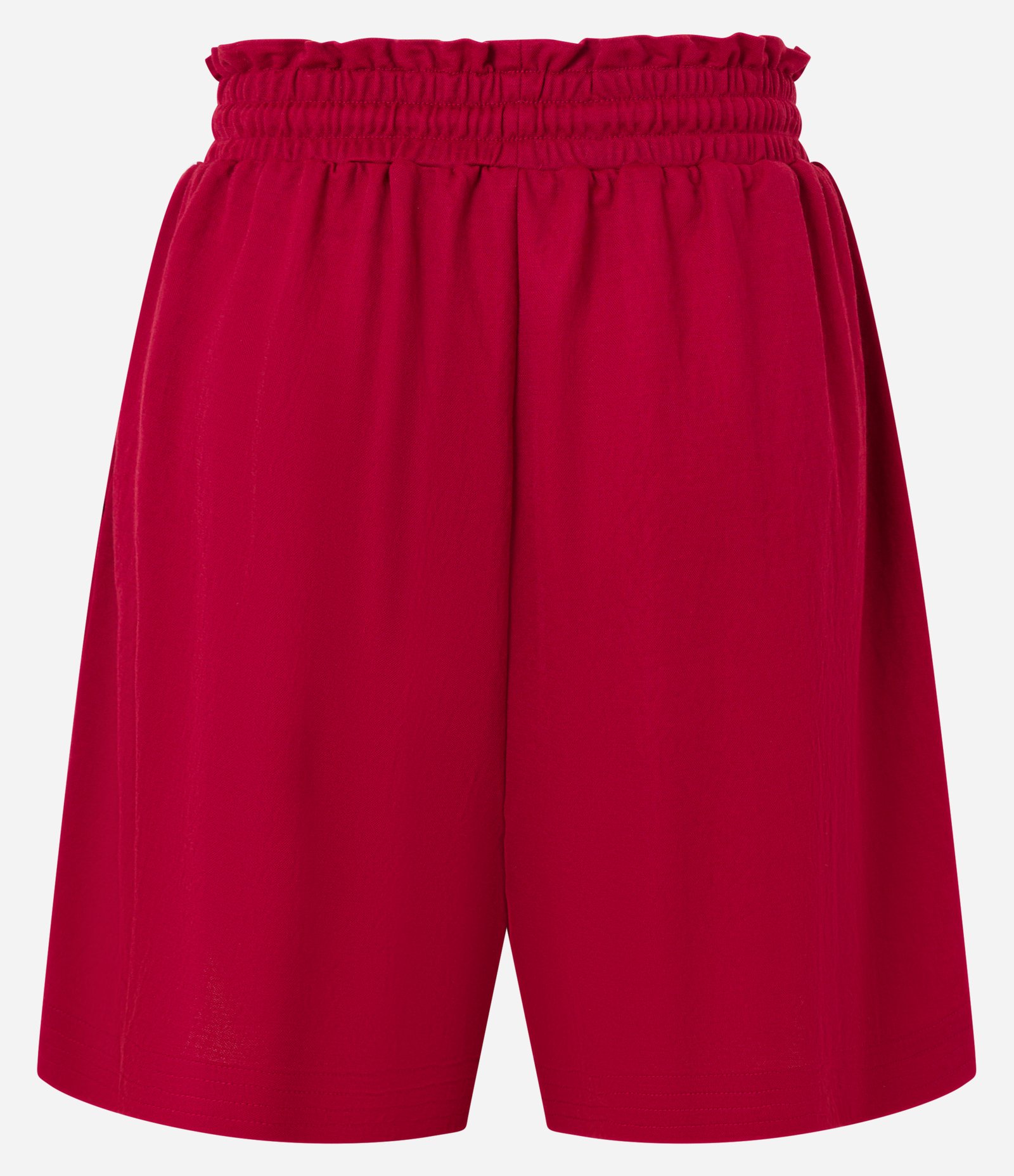 Short Reto Cintura Alta com Elástico Amarração e Bolso com Lapelas Vermelho 6