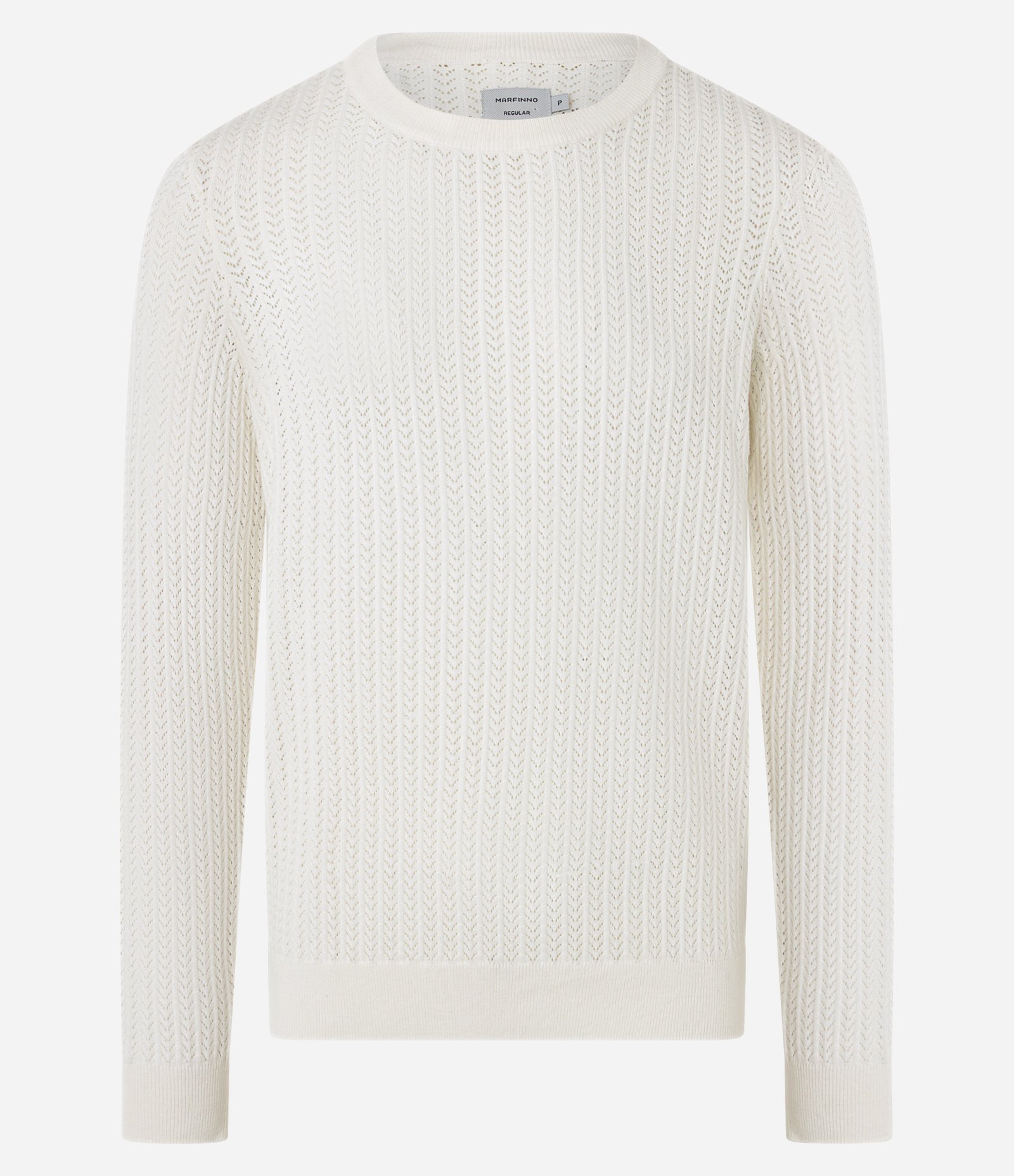 Camiseta Regular em Jacquard Texturizada Branco 6