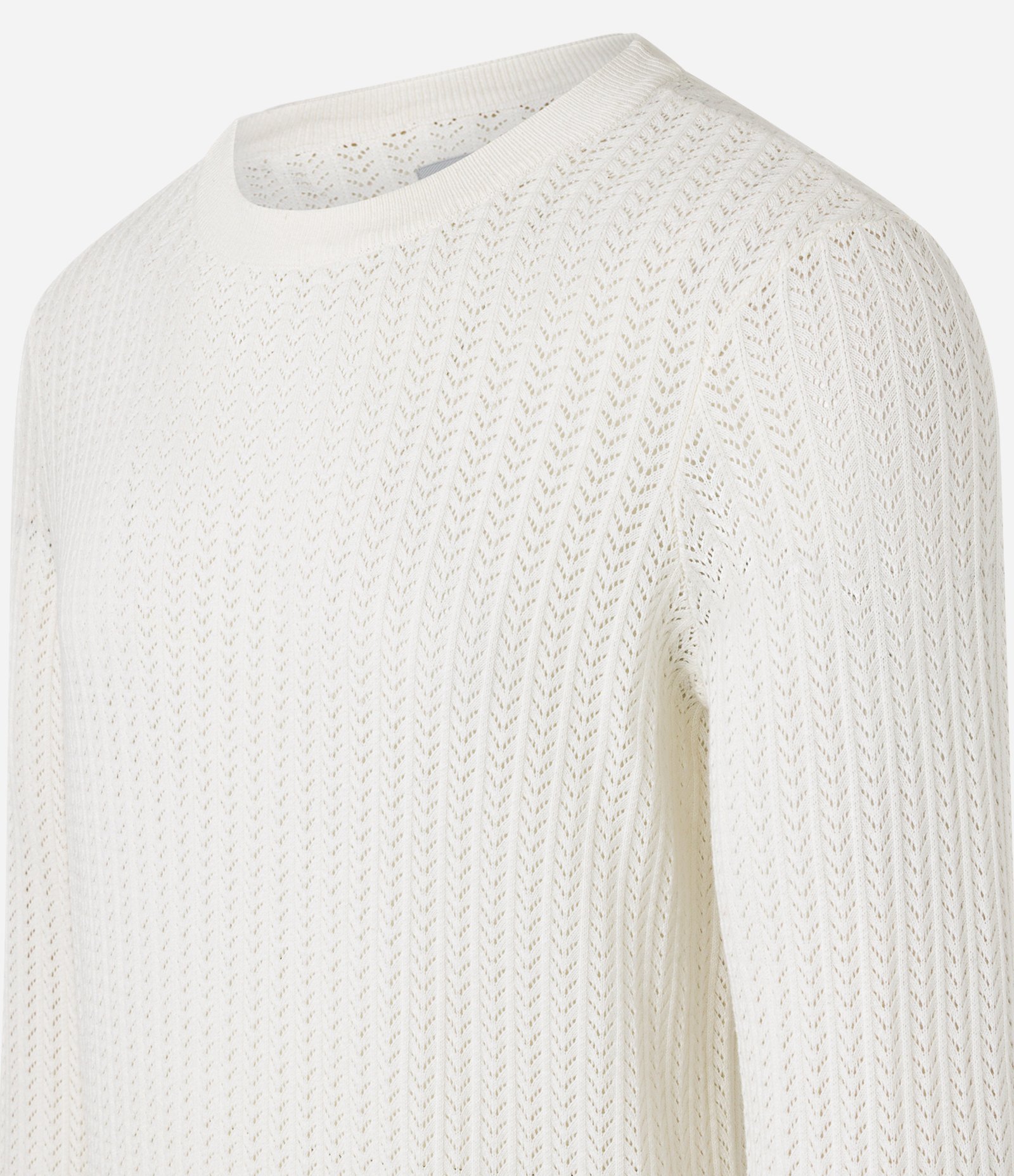 Camiseta Regular em Jacquard Texturizada Branco 7