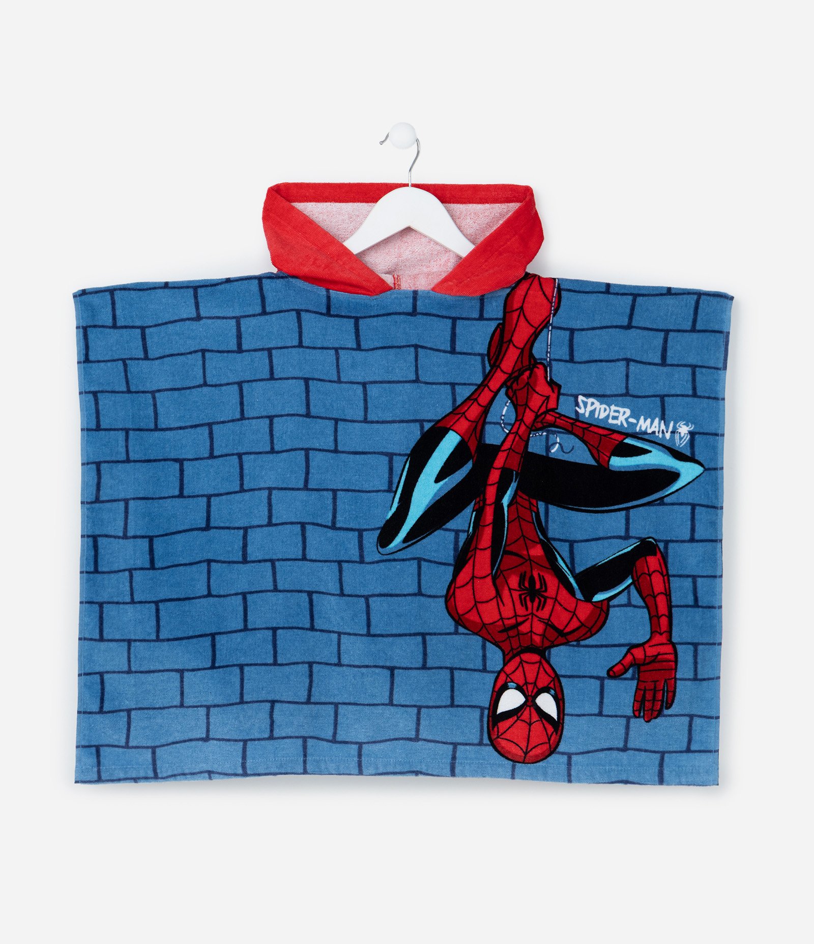 Poncho Infantil Atoalhado com Estampa Homem Aranha - Tam Único Azul 2