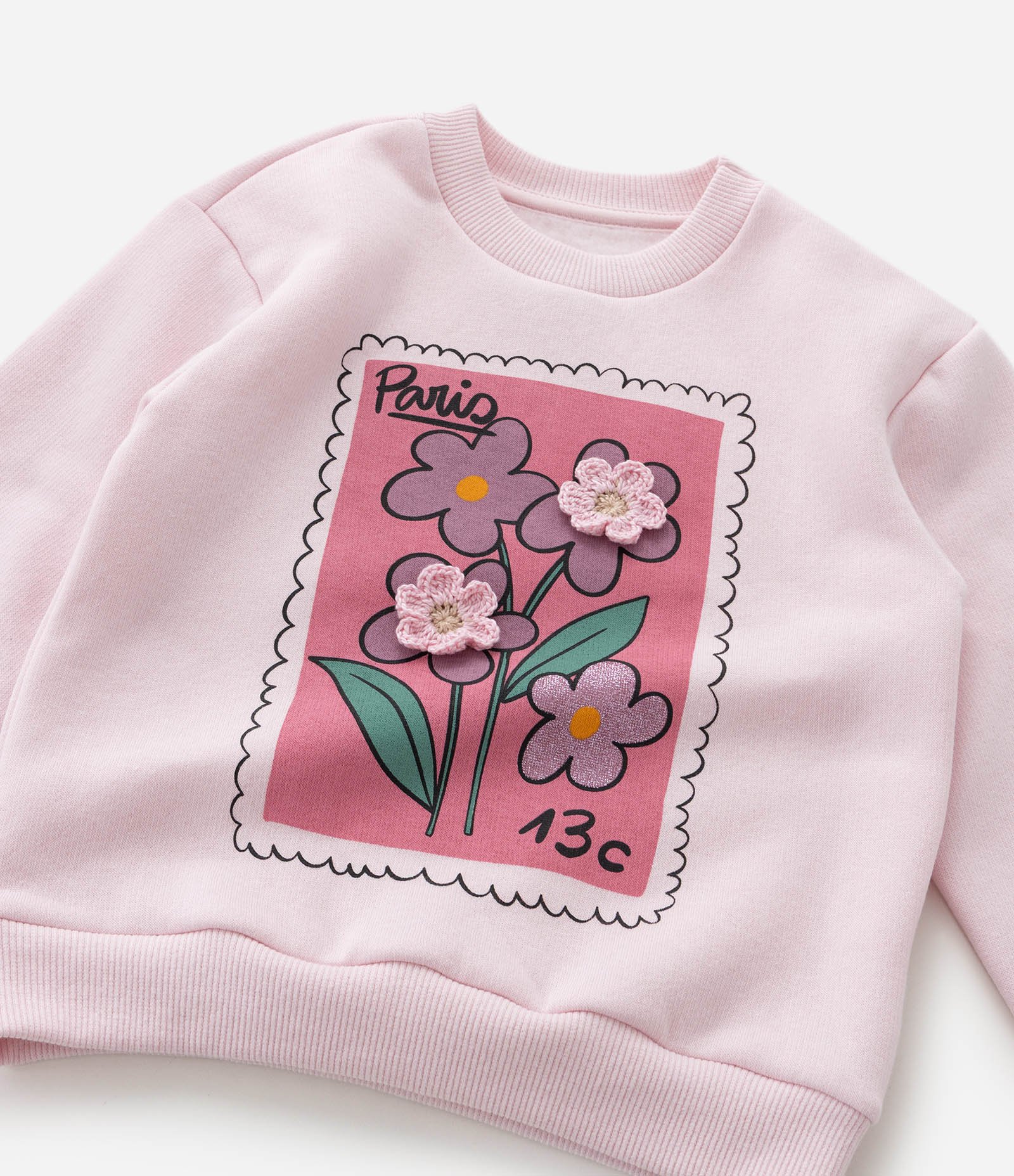Conjunto Infantil Quentinho com Bordado Florzinhas - Tam 1 a 6 Anos Rosa 9