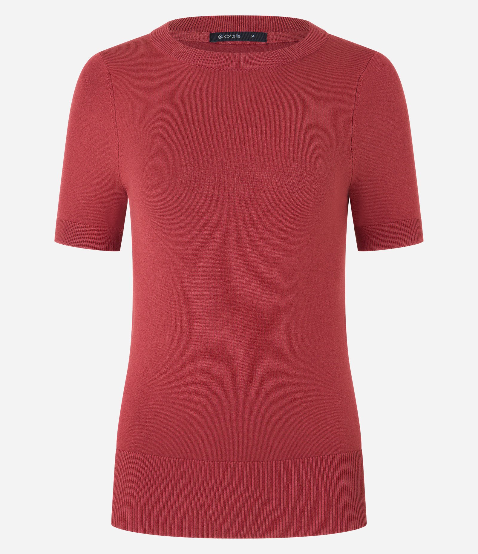 Blusa Básica em Tricô com Barra Canelada Telha 5