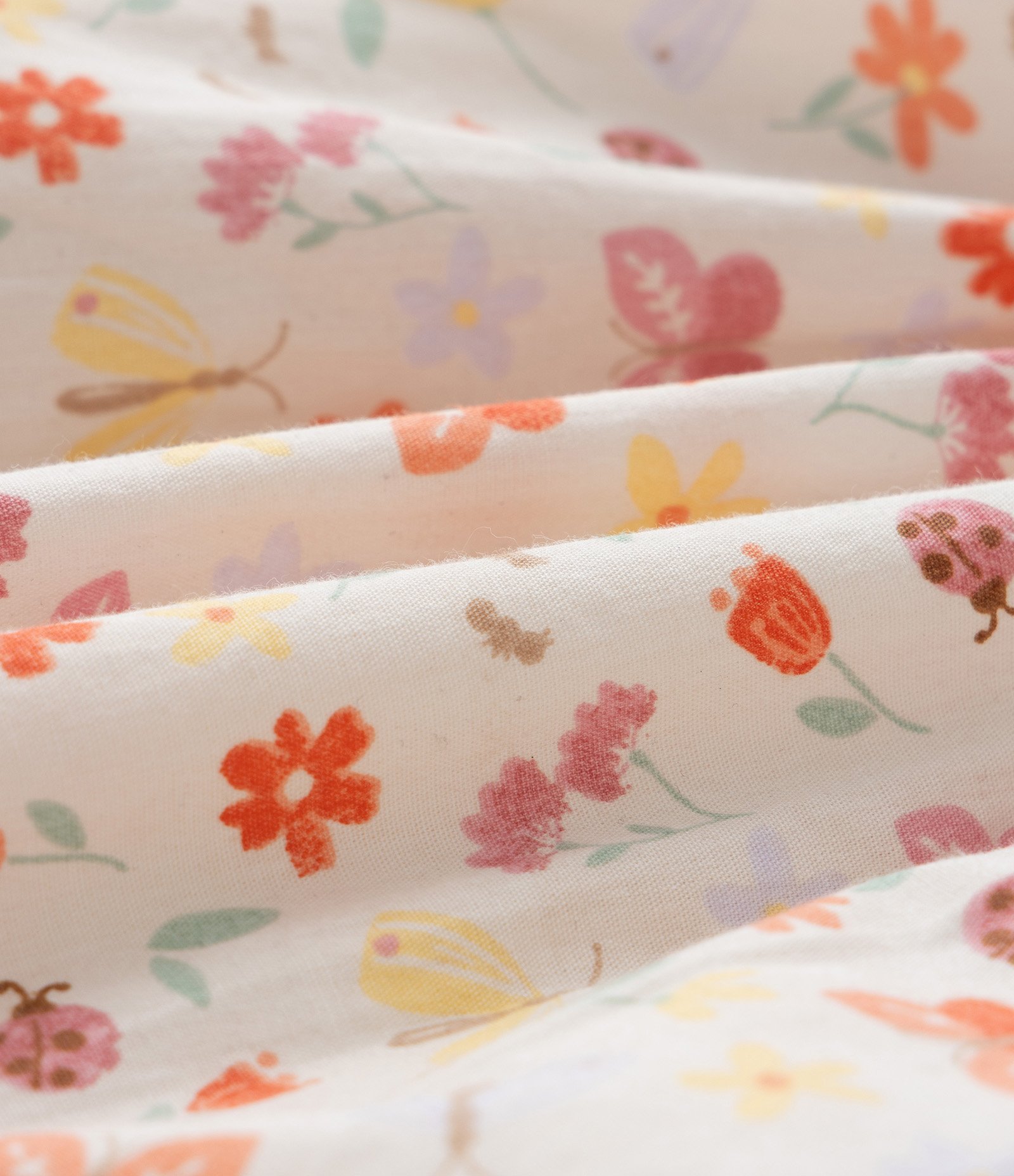 Vestido Infantil com Babados e Estampa Floral - Tam 0 a 18 meses Bege 5