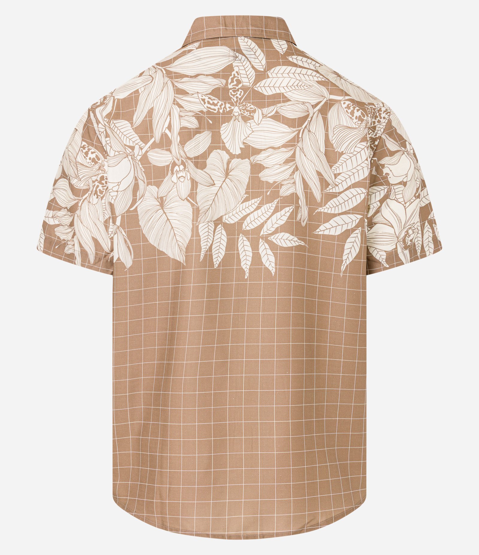 Camisa Comfort em Liocel com Estampa Floral Marrom 7