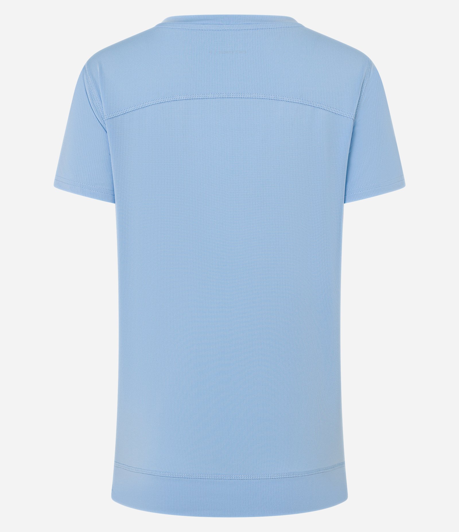 Camiseta Esportiva em Microfibra Furadinha com Barra Mullet Azul 5