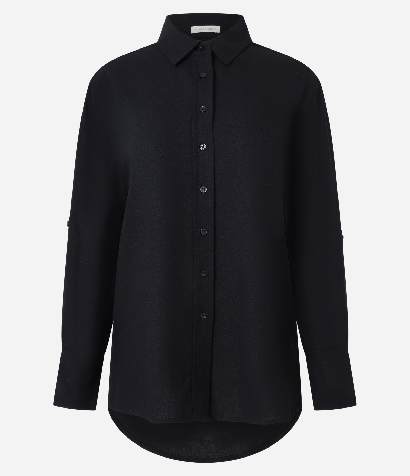 Camisa Viscolinho com Abotoamento Frontal Preto 6