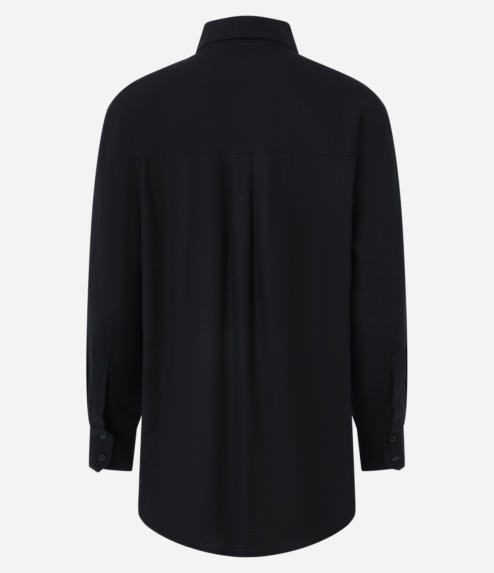 Camisa Viscolinho com Abotoamento Frontal Preto 7