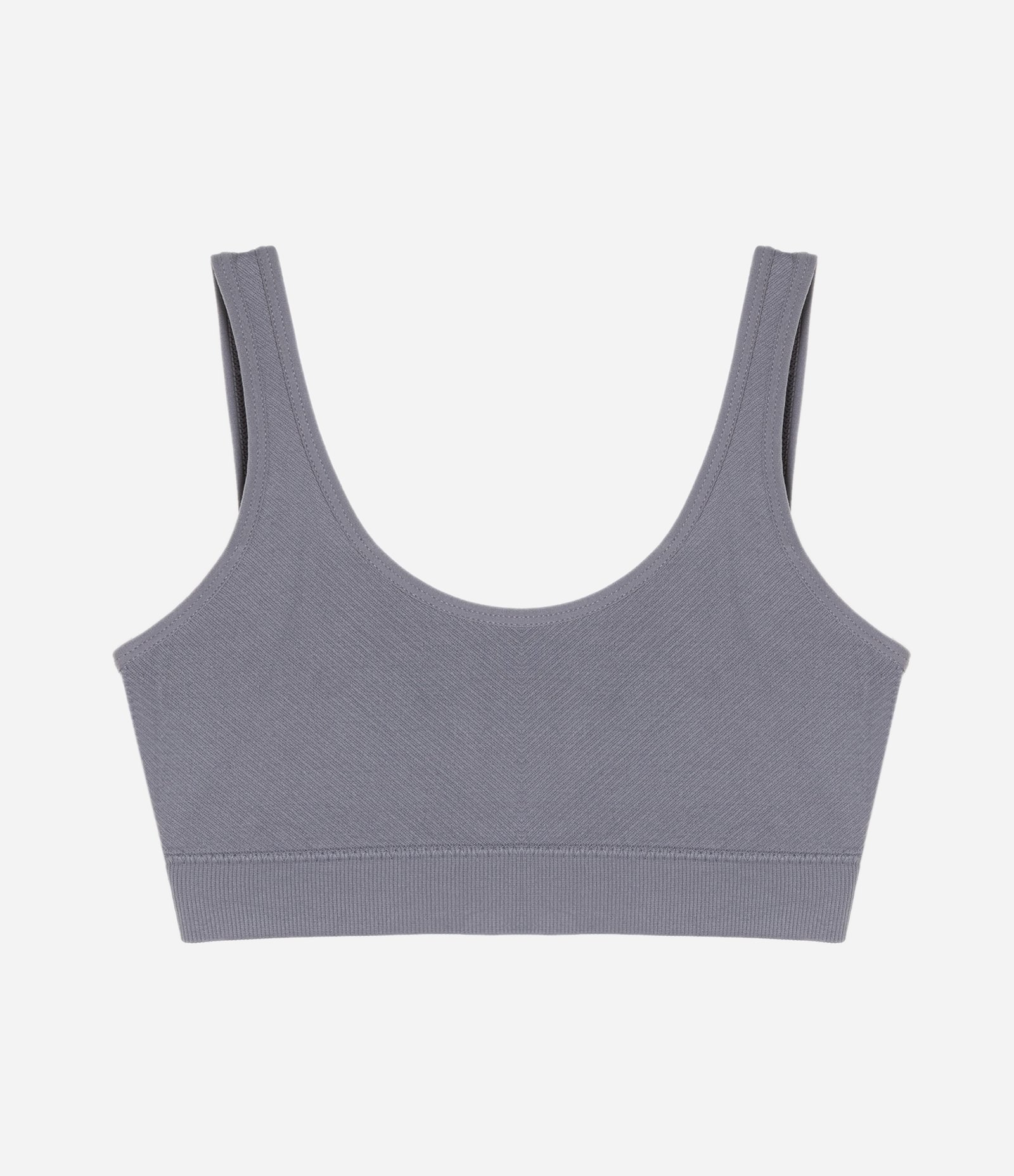 Sutiã Top em Poliamida Texturizada Seamless Cinza 5