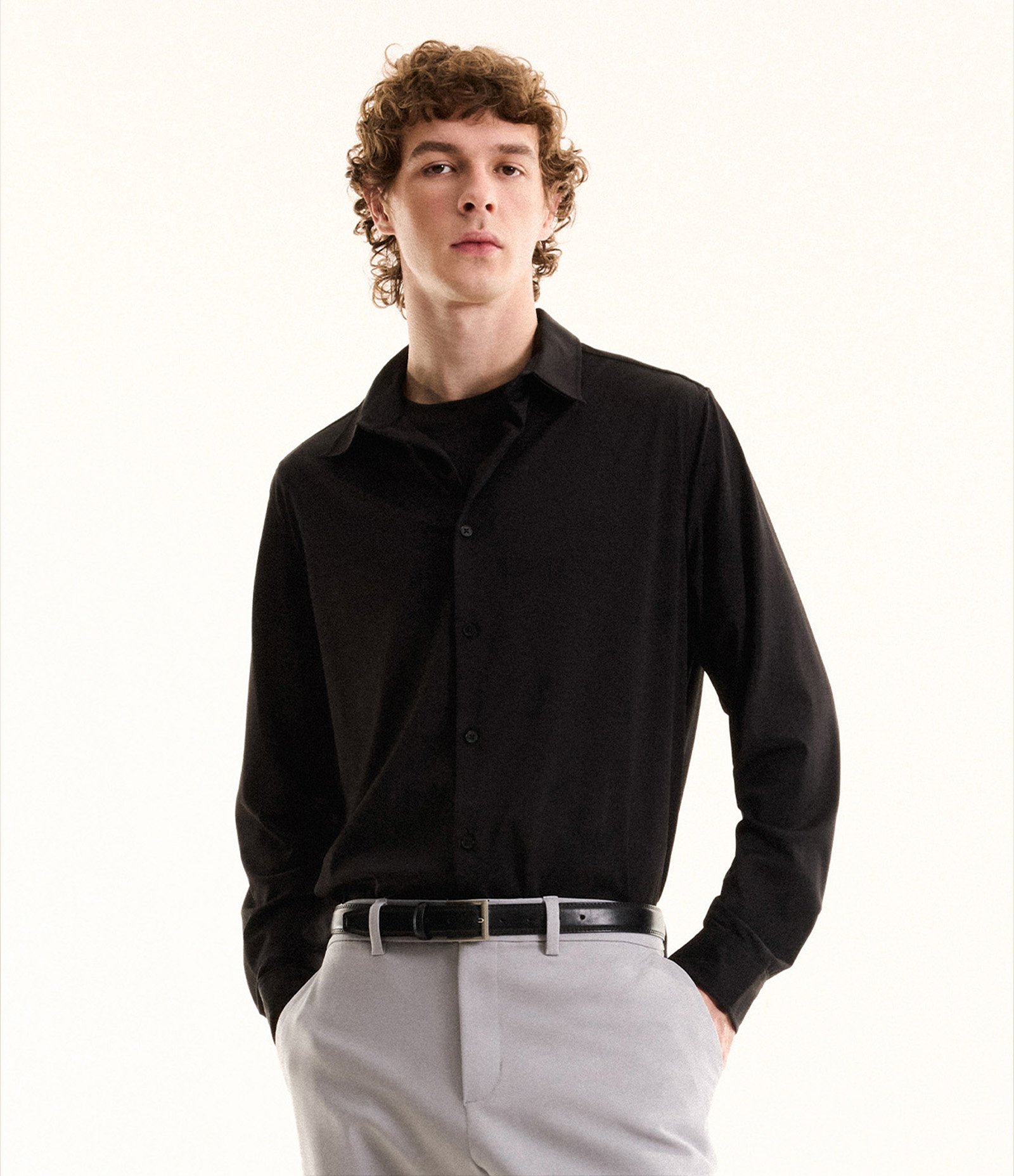 Camisa Performance em Poliamida Toque Gelado Preto 1