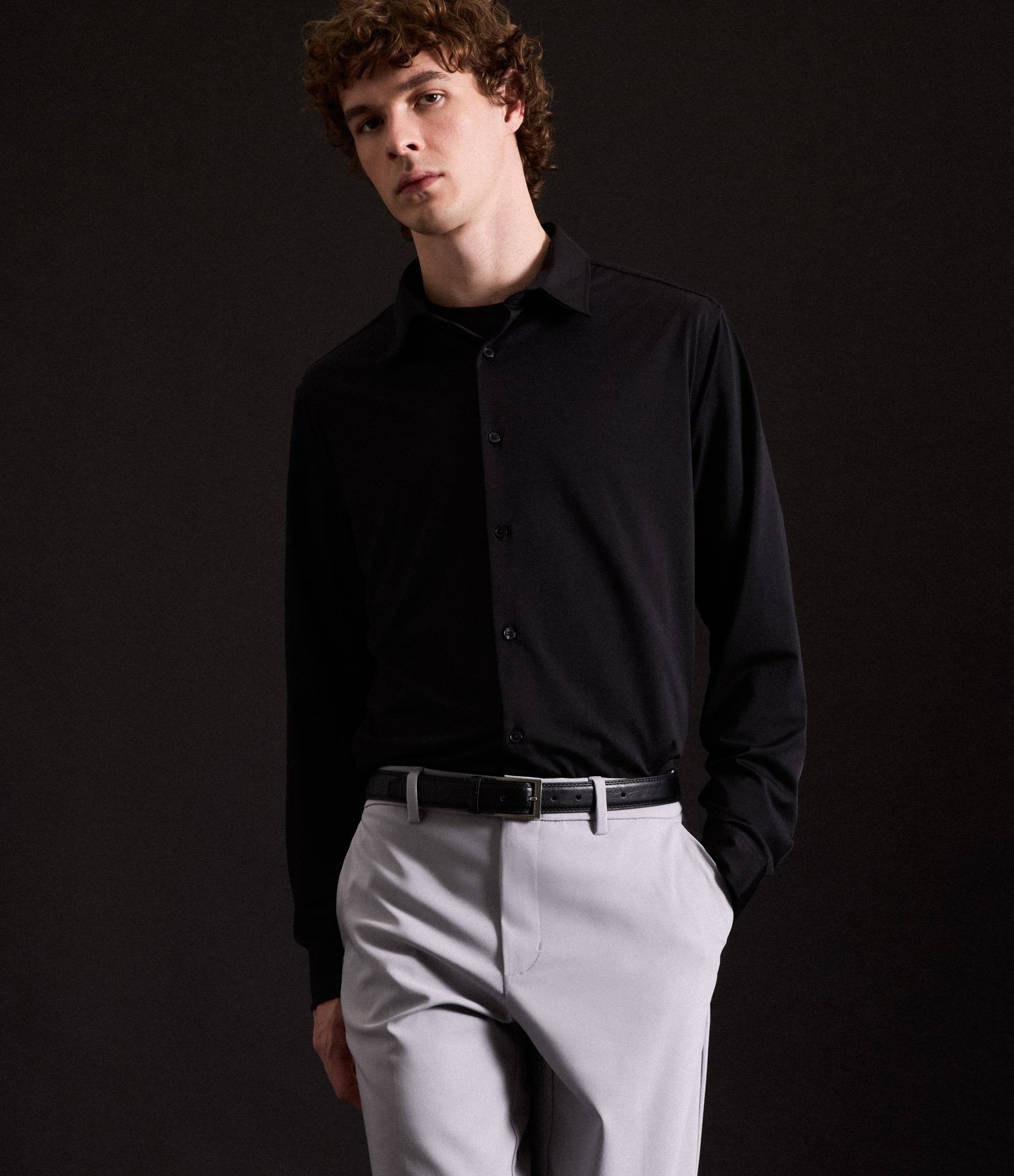 Camisa Performance em Poliamida Toque Gelado Preto 2