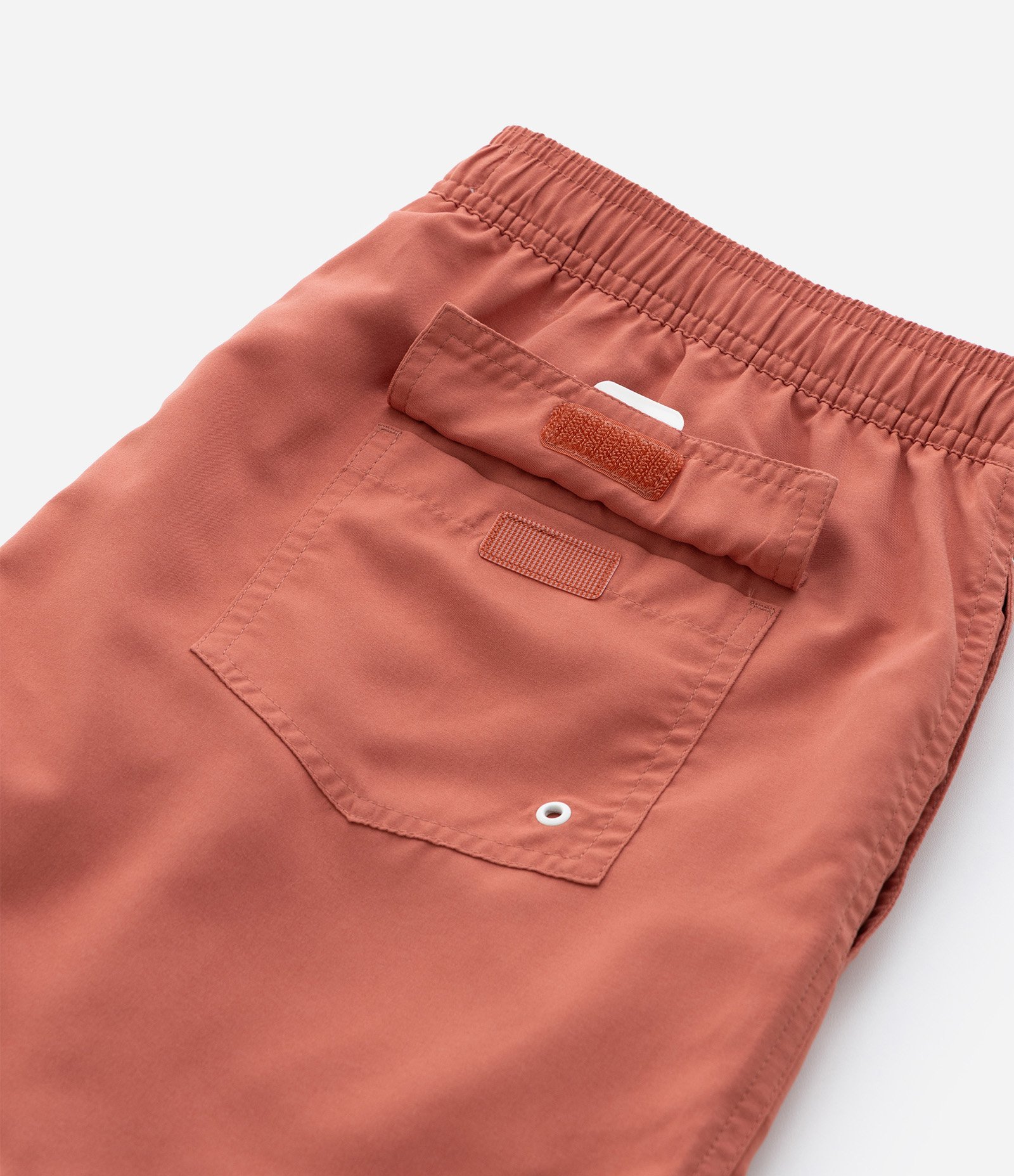 Bermuda de Banho em Peach Touch com Cós Elástico Marrom 9