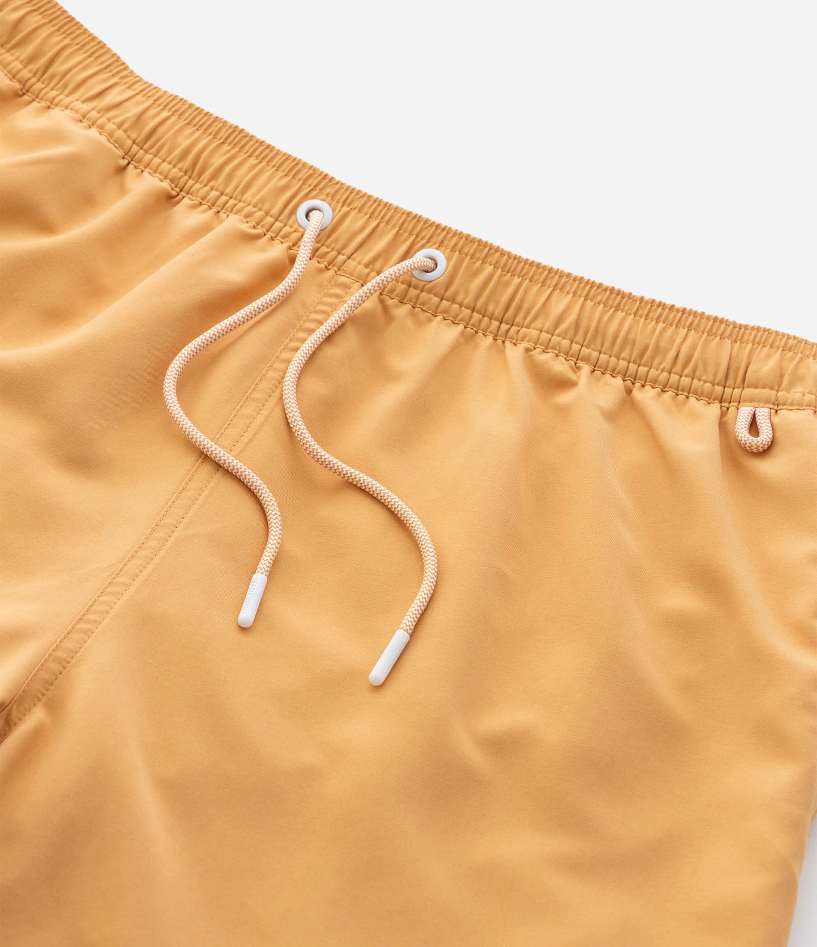 Bermuda de Banho em Peach Touch com Cós Elástico Amarelo 8