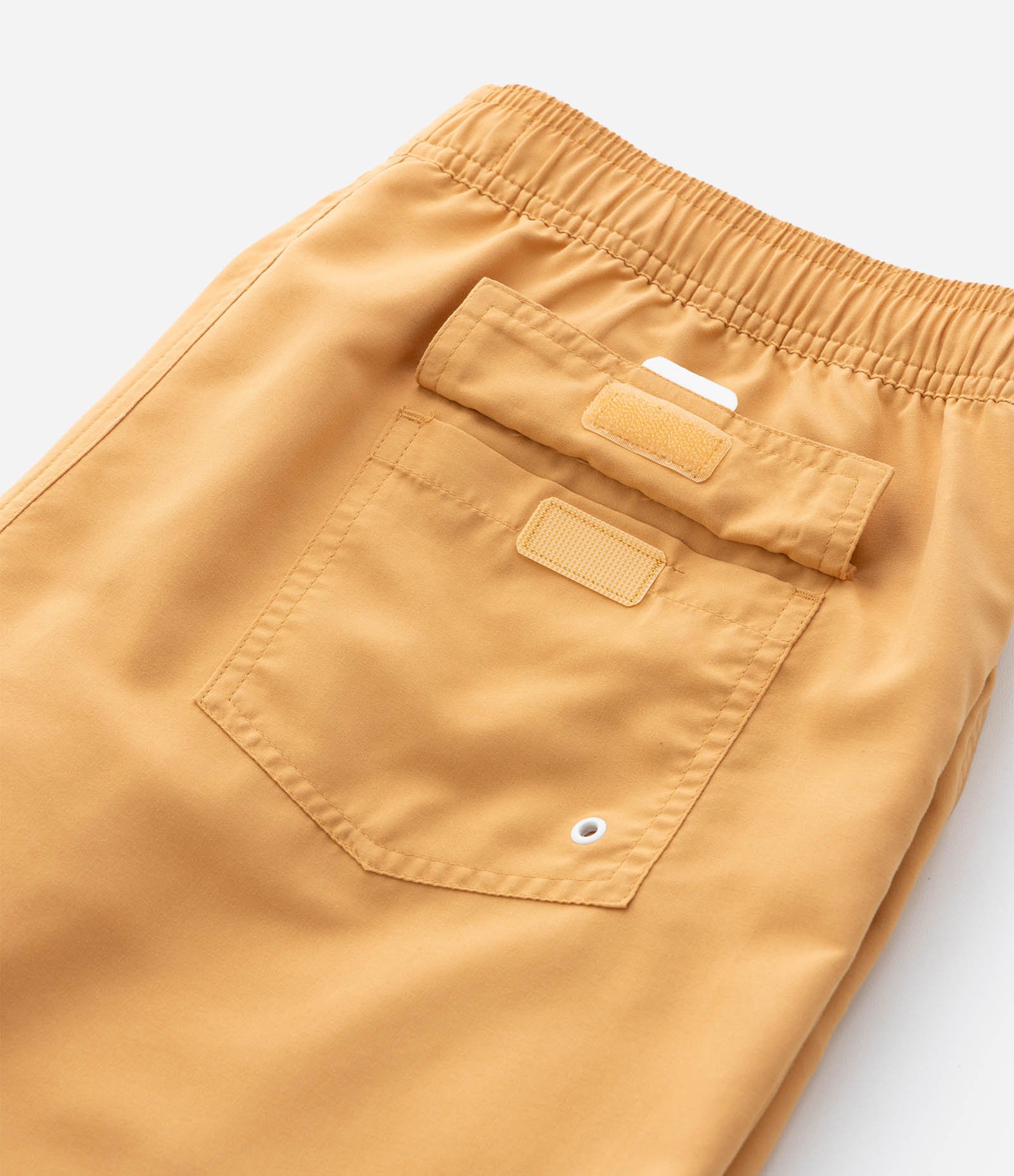 Bermuda de Banho em Peach Touch com Cós Elástico Amarelo 9