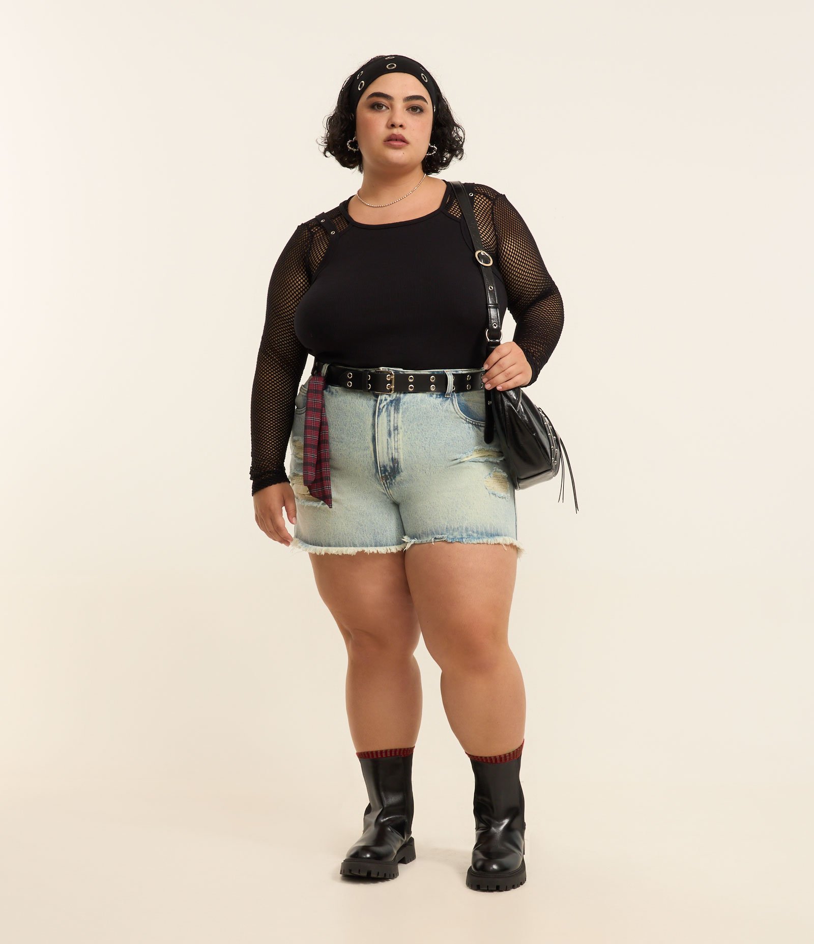 Regata em Ribana com Alças Duplas Curve & Plus Size Preto 2