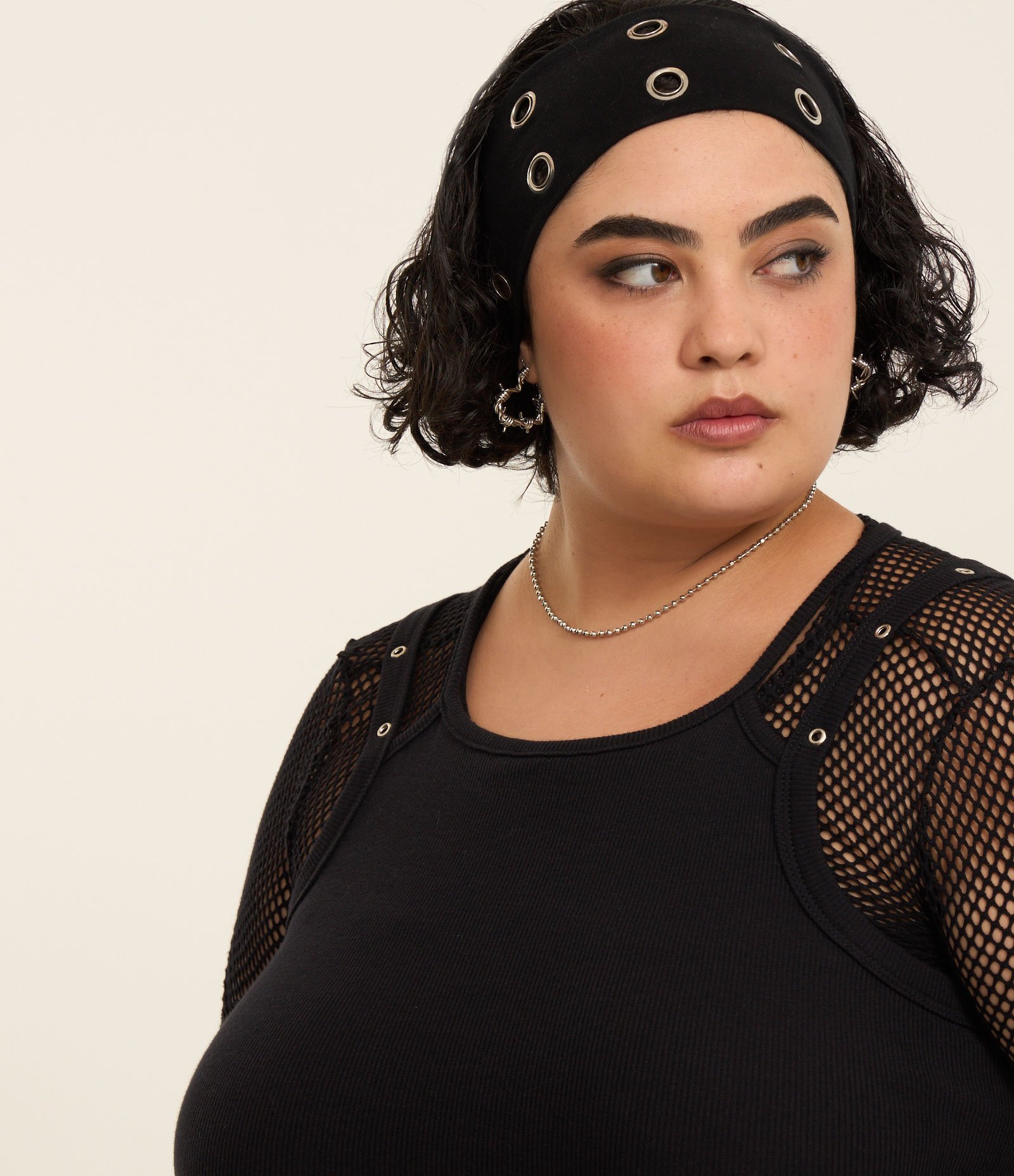 Regata em Ribana com Alças Duplas Curve & Plus Size Preto 3