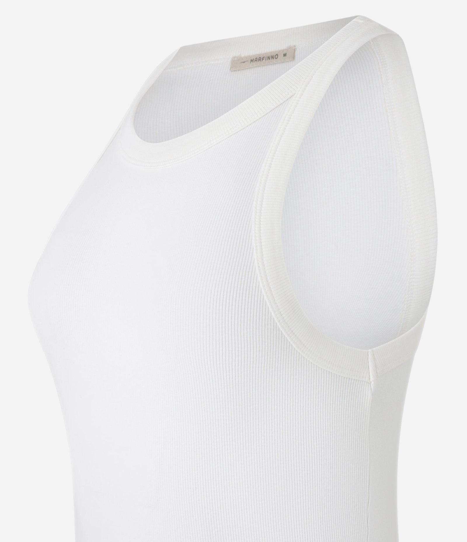 Blusa Básica Regular em Ribana de Algodão Branco 6