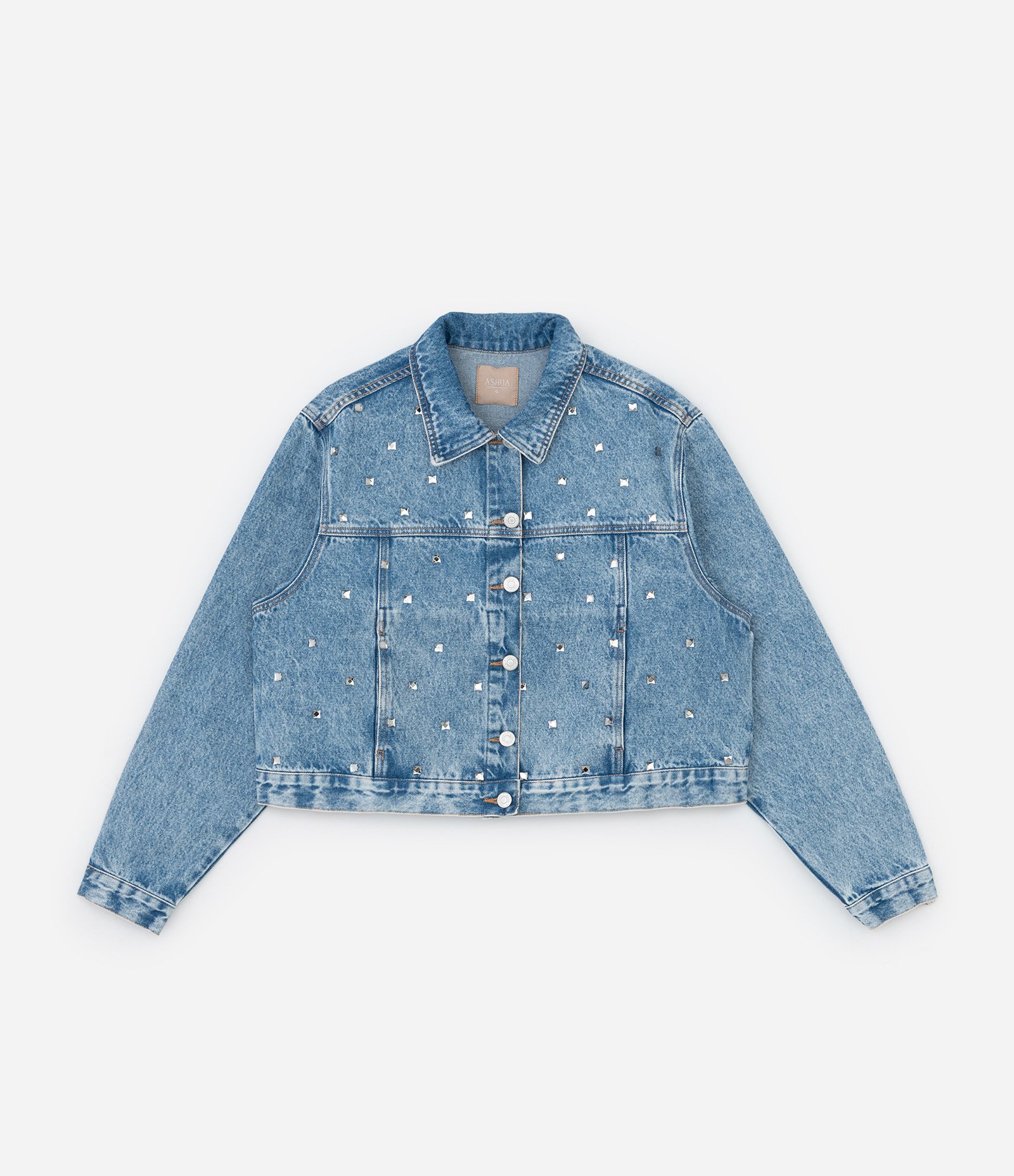 Jaqueta Cropped Coleção Rita Carreira Curve & Plus Size Azul 7