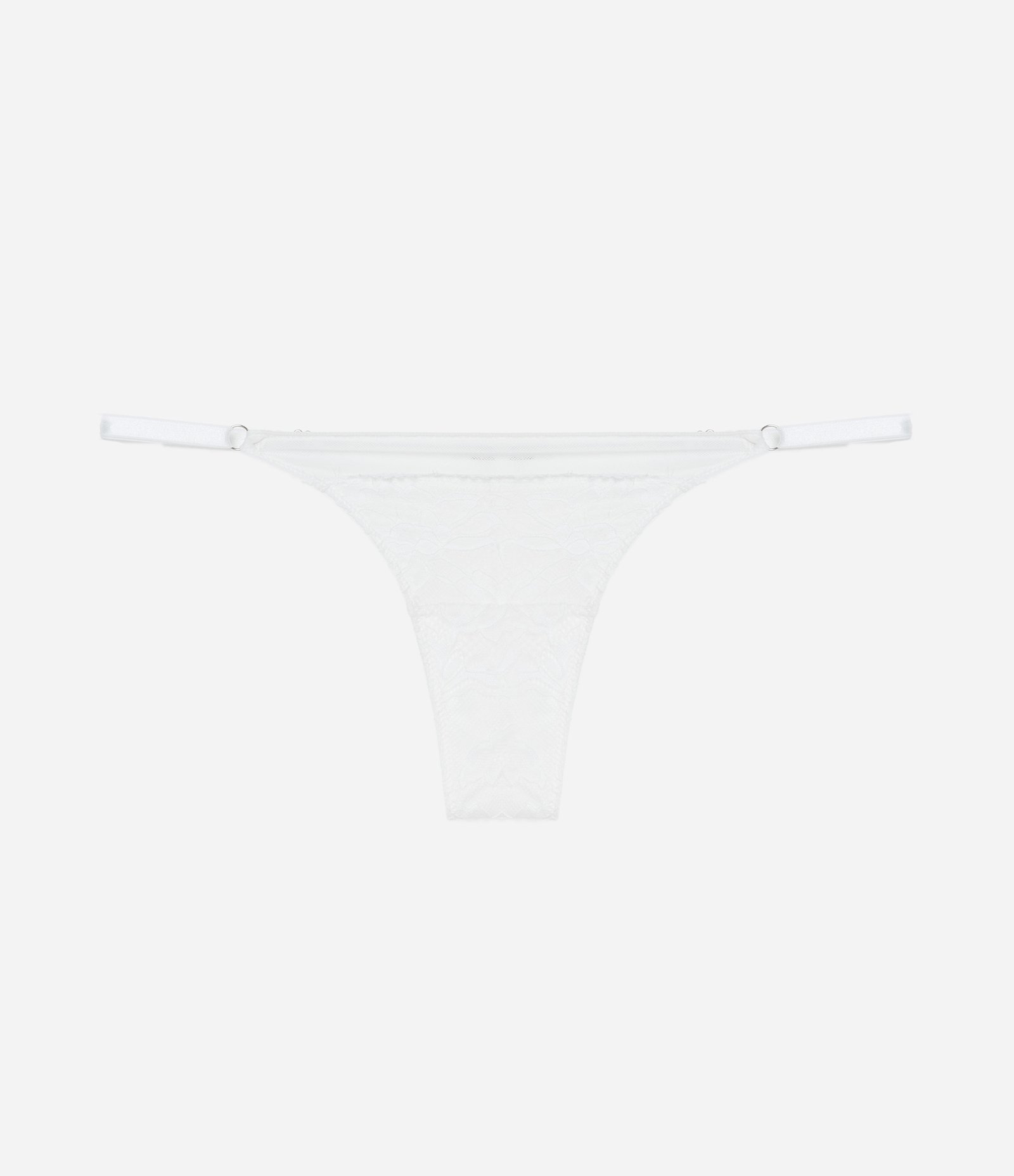 Calcinha String Fio com Renda Floral Branco 5