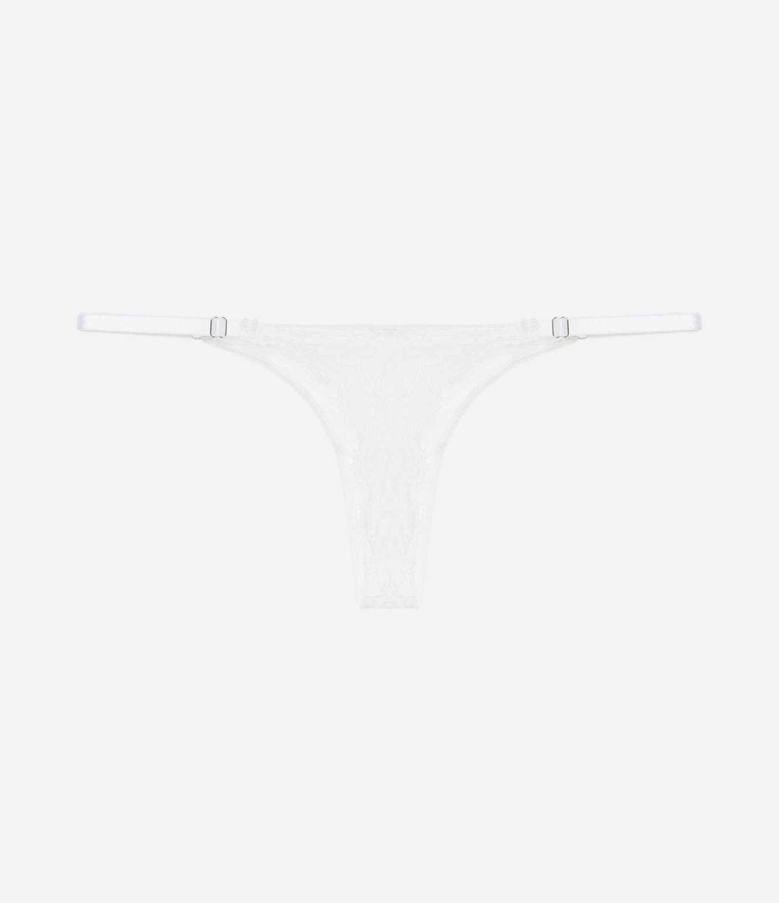 Calcinha String Fio com Renda Floral Branco 6
