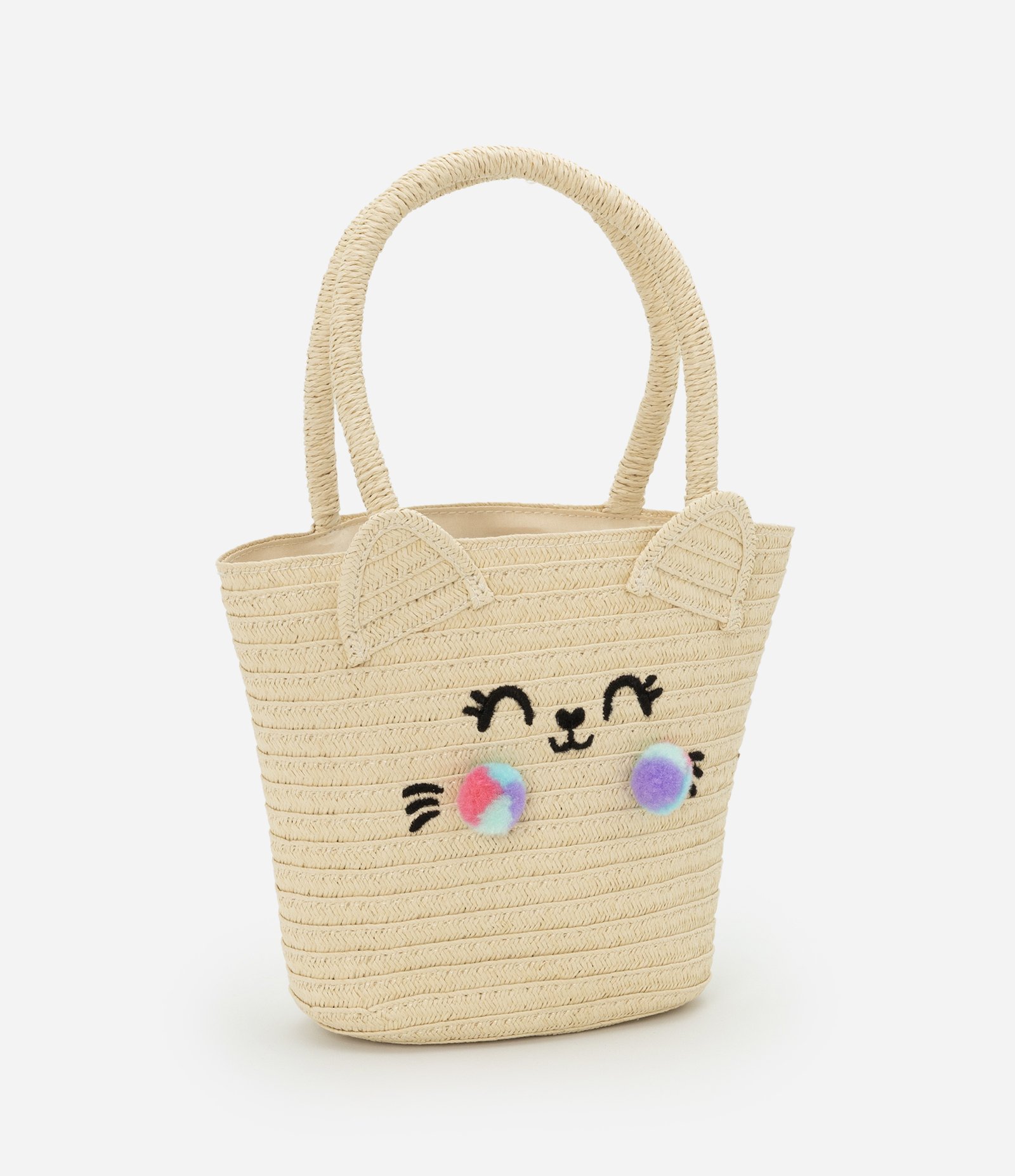 Bolsa Infantil com Orelhinhas e Carinha de Bichinho - Tam Único Bege 1
