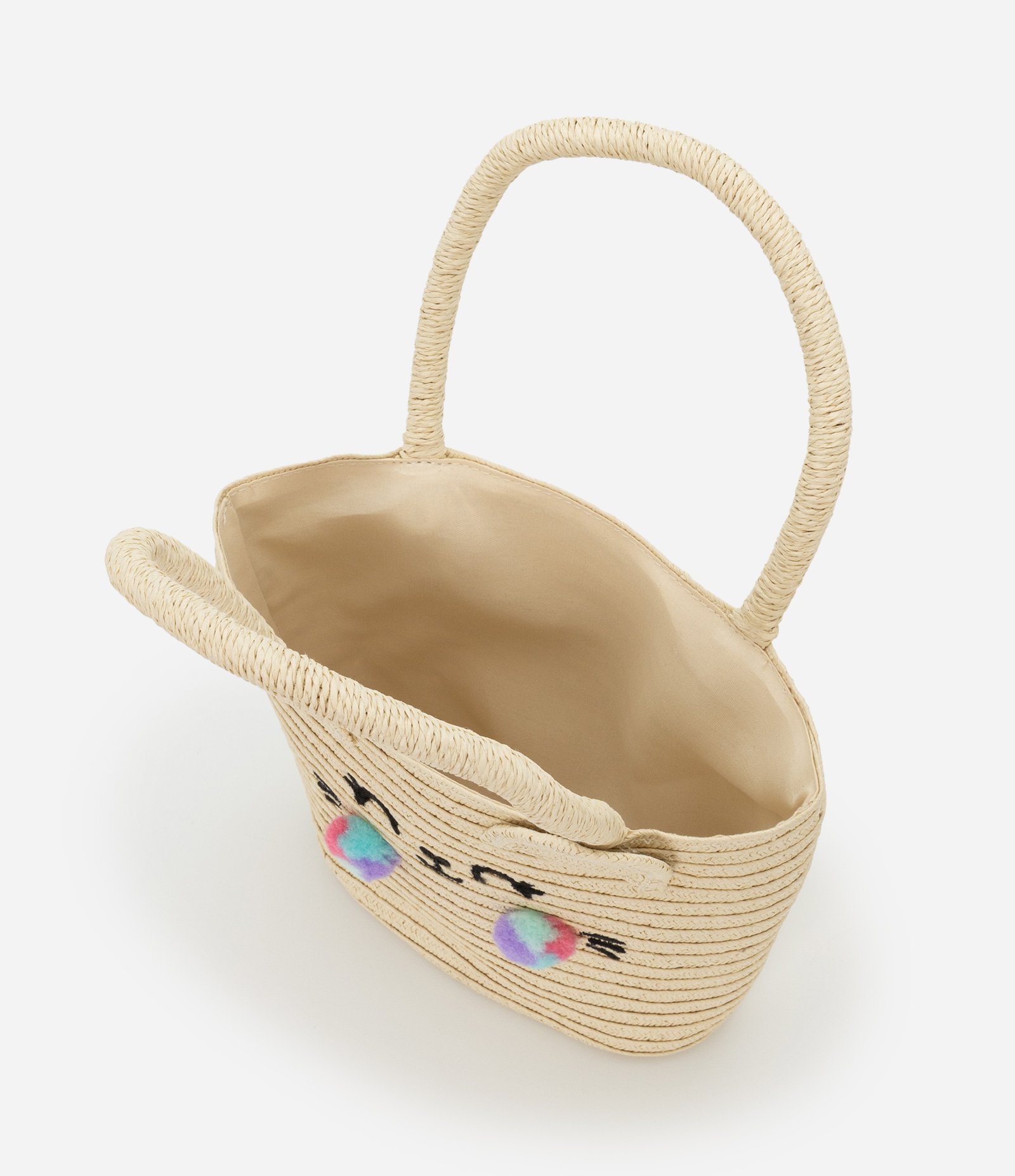 Bolsa Infantil com Orelhinhas e Carinha de Bichinho - Tam Único Bege 4