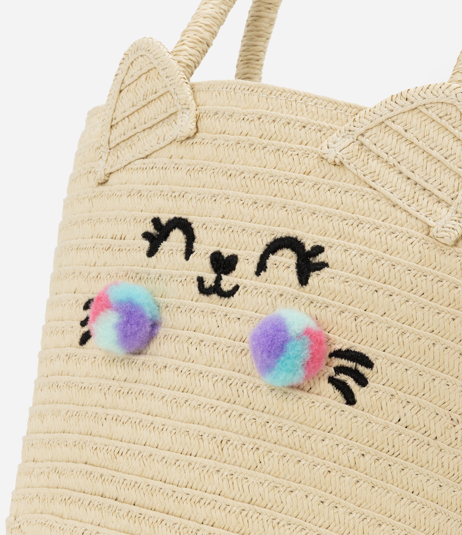 Bolsa Infantil com Orelhinhas e Carinha de Bichinho - Tam Único Bege 5