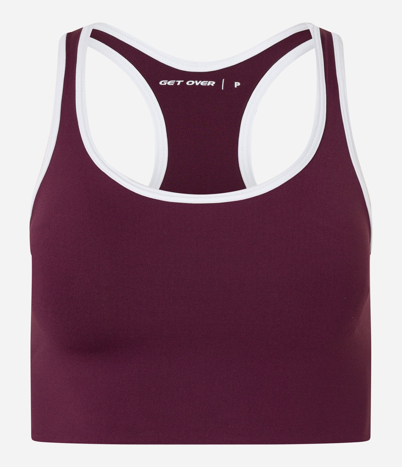 Top Esportivo Nadador sem Bojo em Microfibra com Frisos Contrastantes Vermelho 7